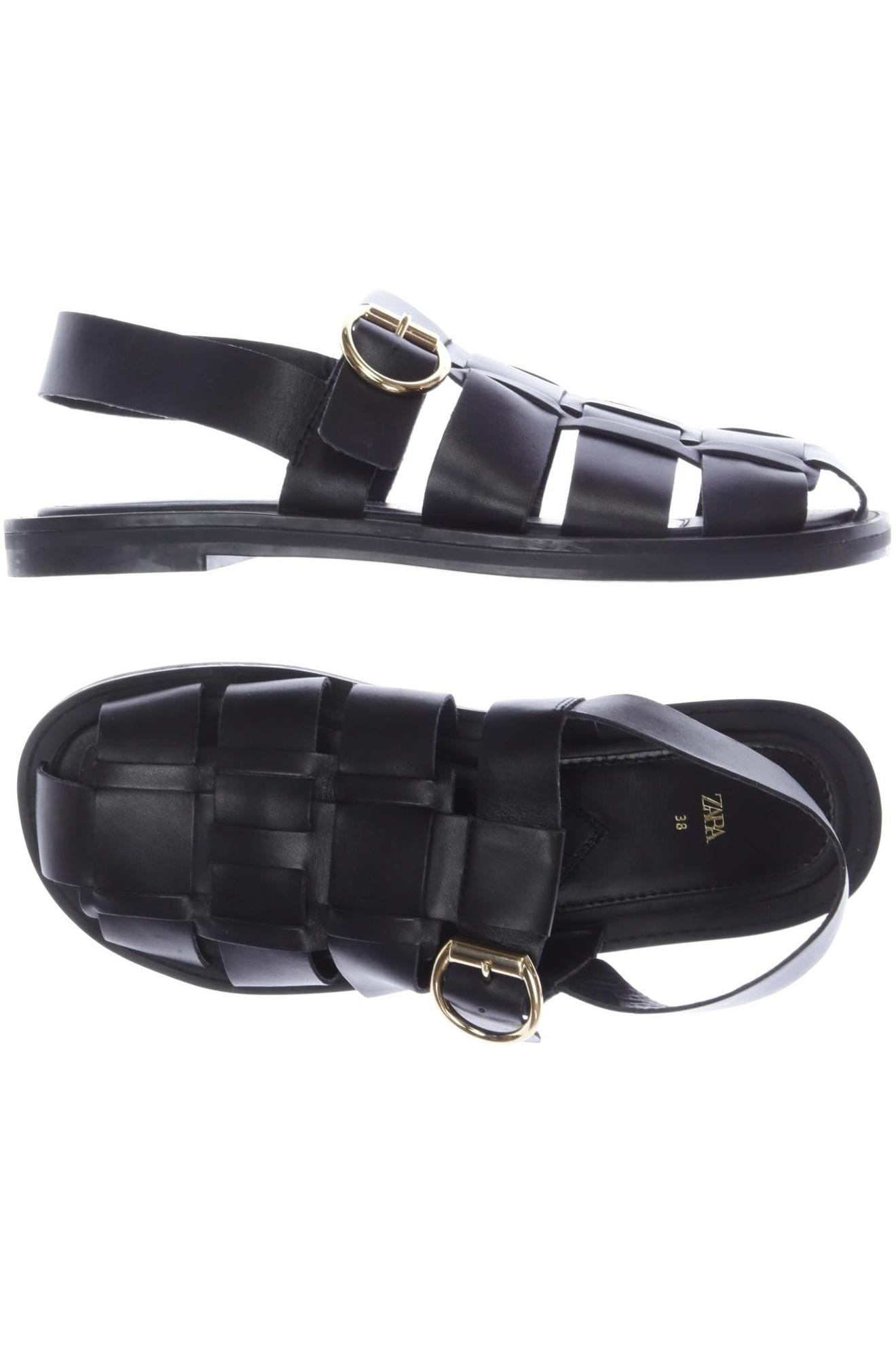 

Zara Damen Sandale, schwarz, Gr. 38