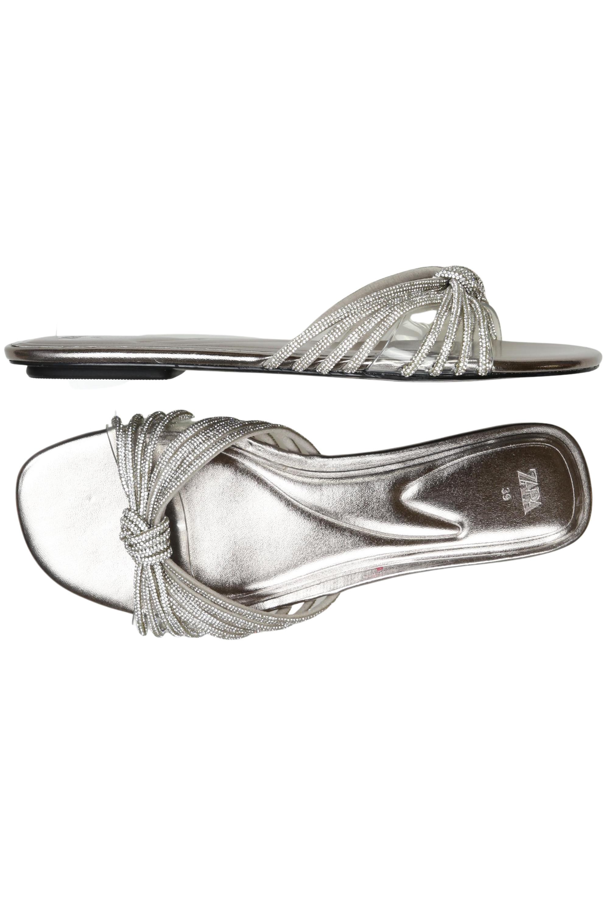 

Zara Damen Sandale, silber, Gr. 39