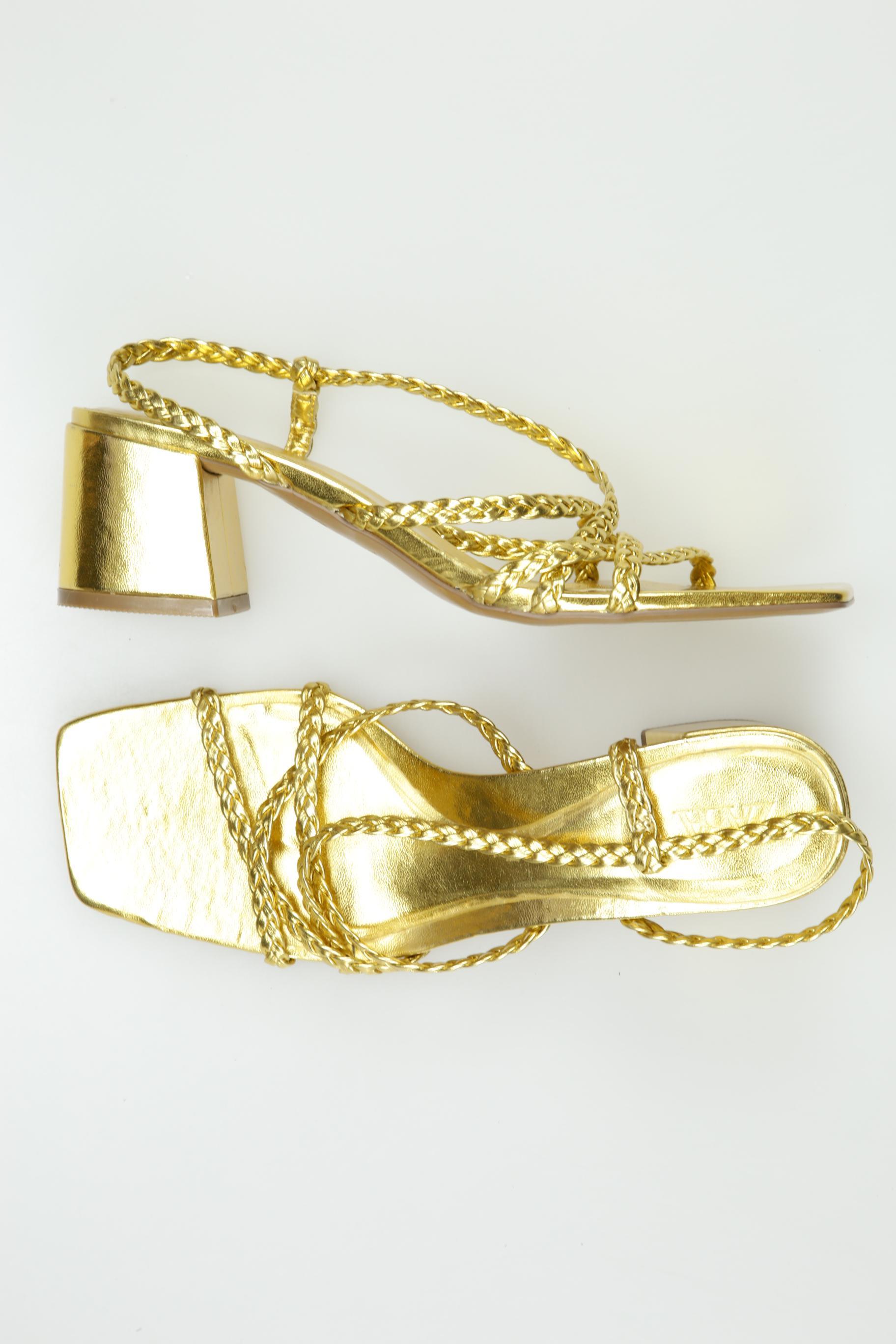 

Zara Damen Sandale, gold, Gr. 37