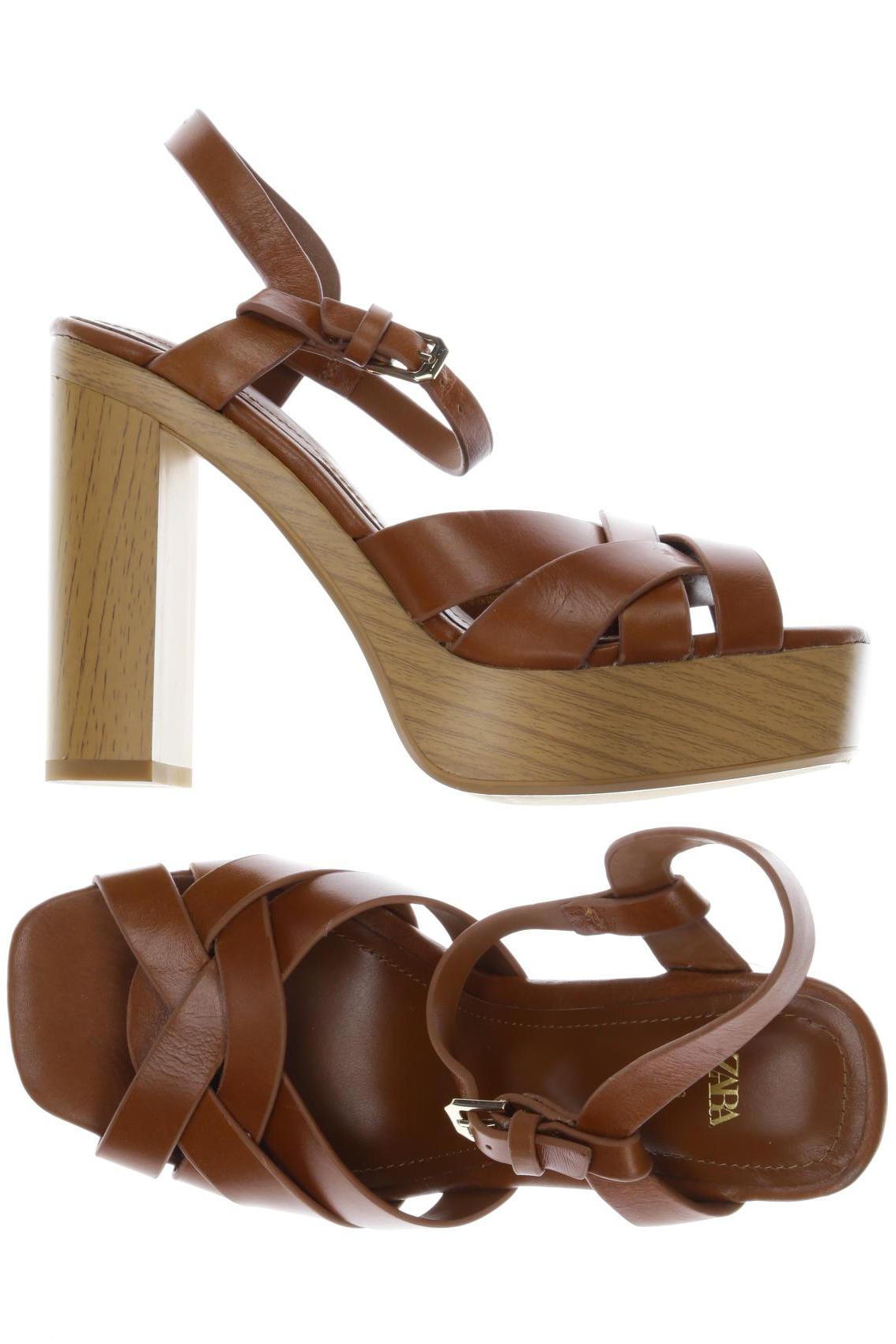 

Zara Damen Sandale, braun, Gr. 36