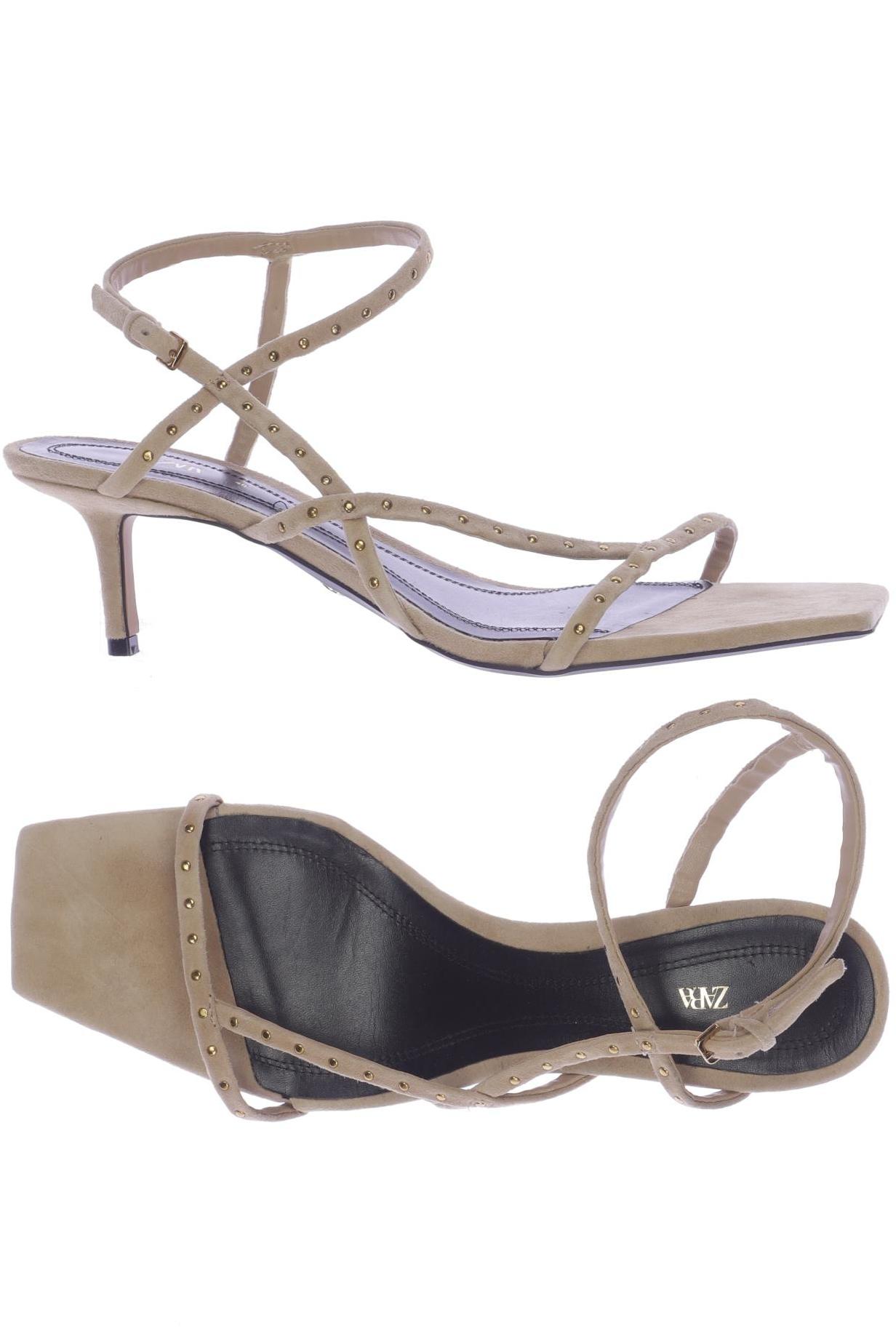 

ZARA Damen Sandale, beige