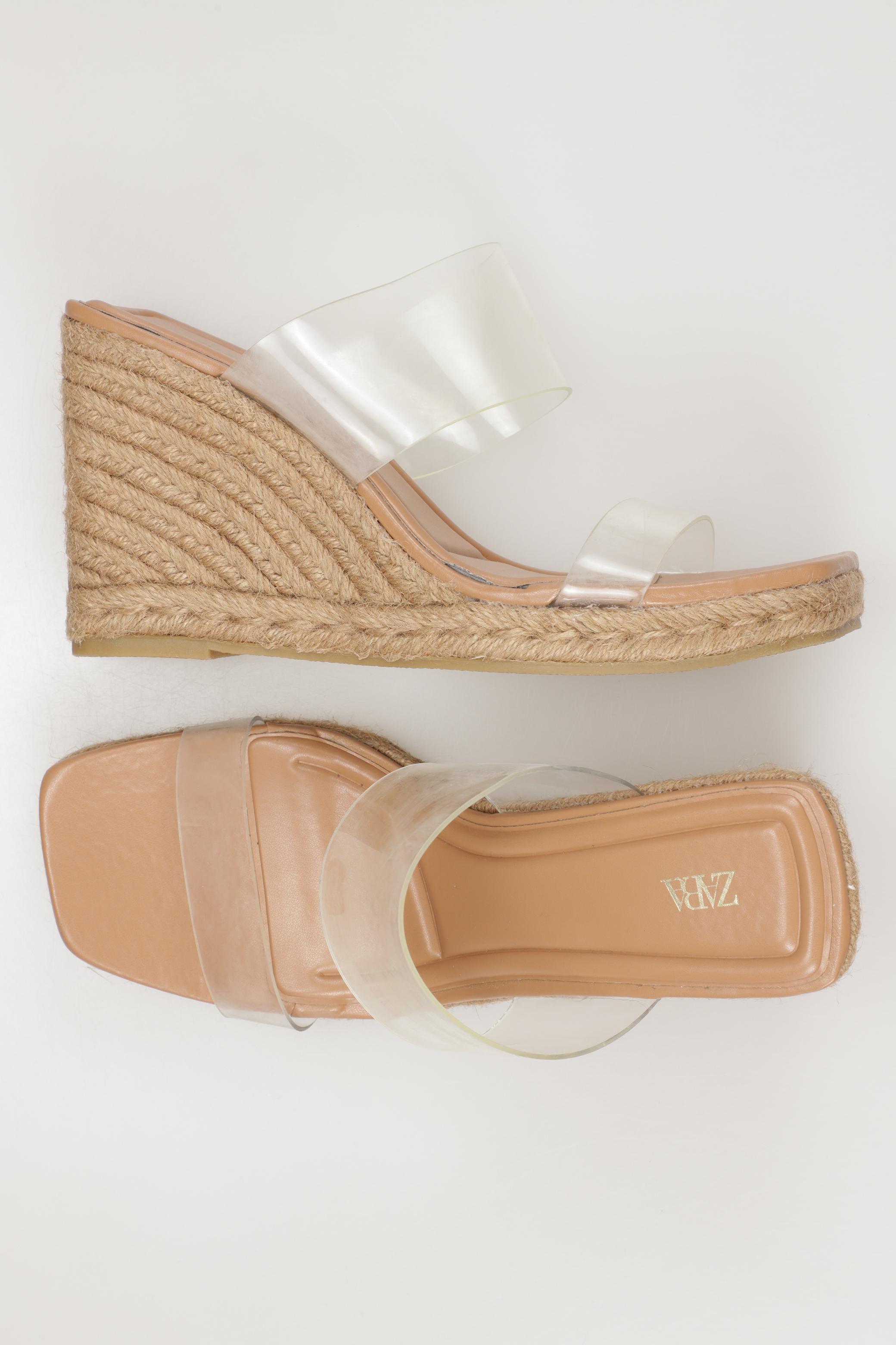 

ZARA Damen Sandale, beige