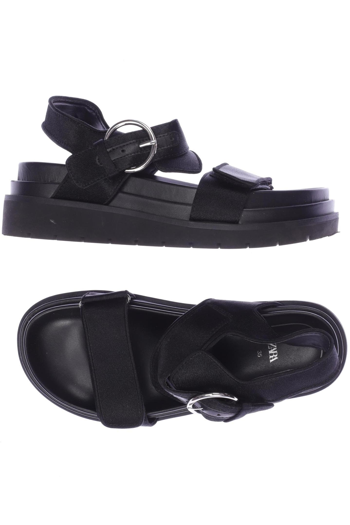 

ZARA Damen Sandale, schwarz