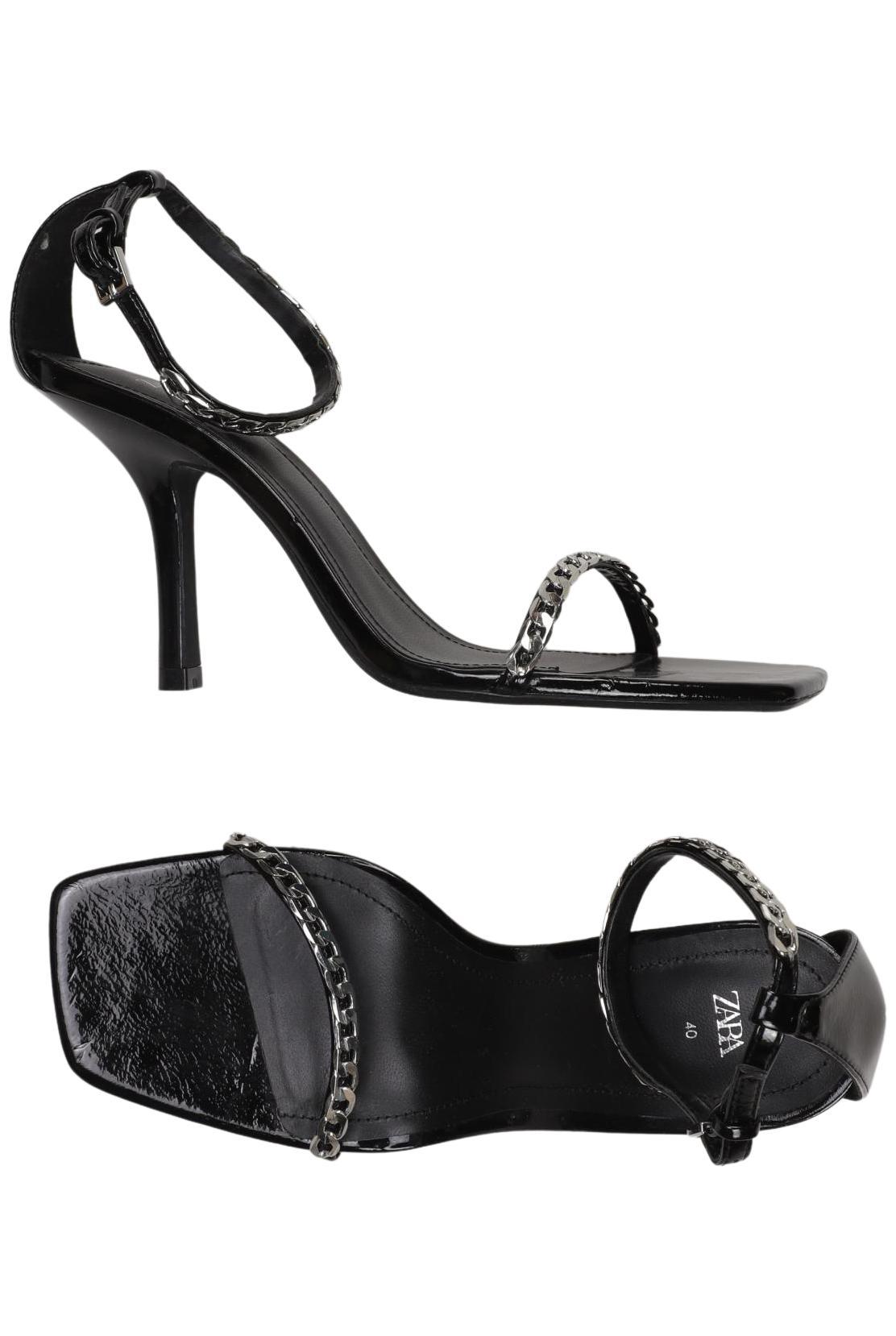 

Zara Damen Sandale, schwarz, Gr. 40