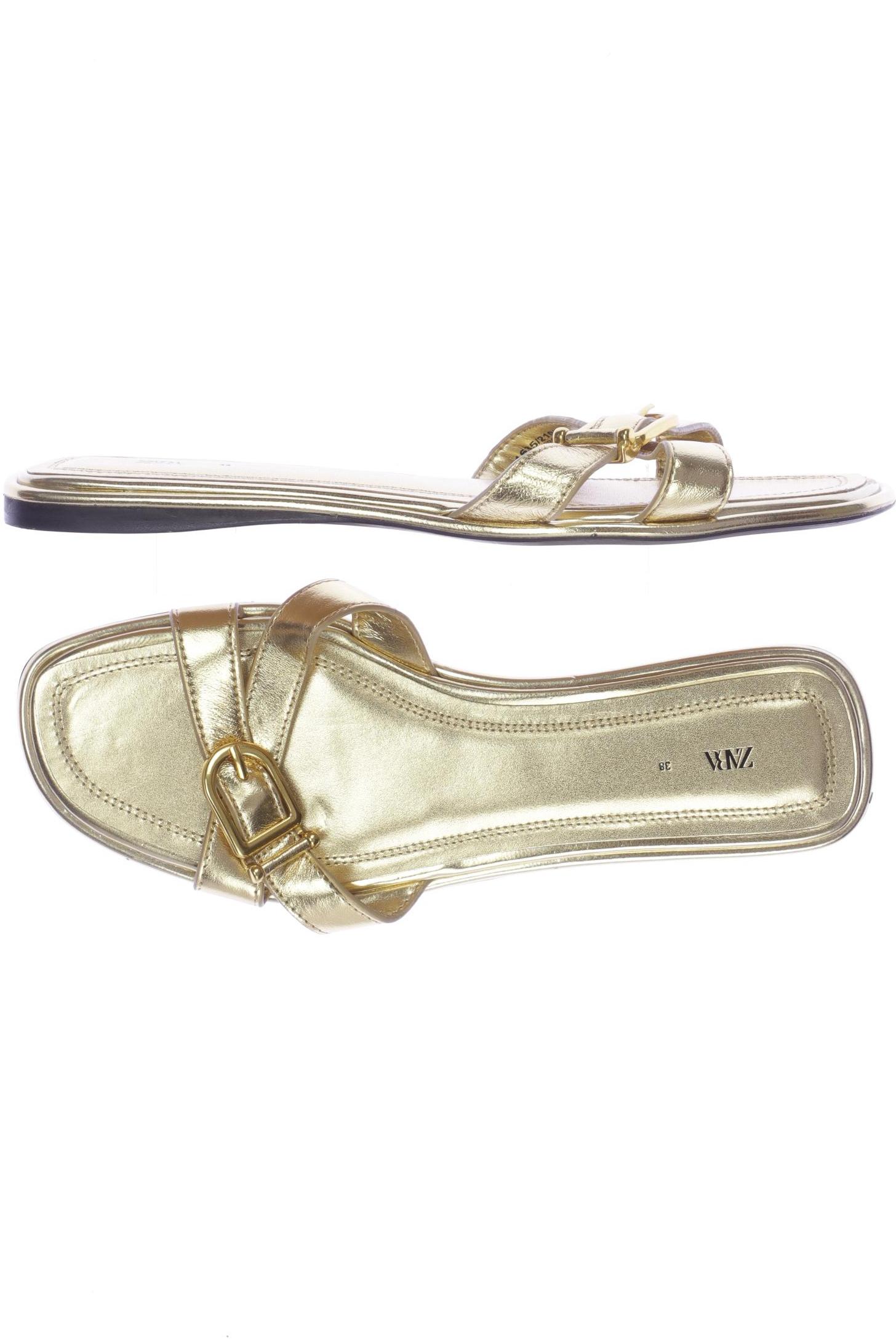 

Zara Damen Sandale, gold, Gr. 38