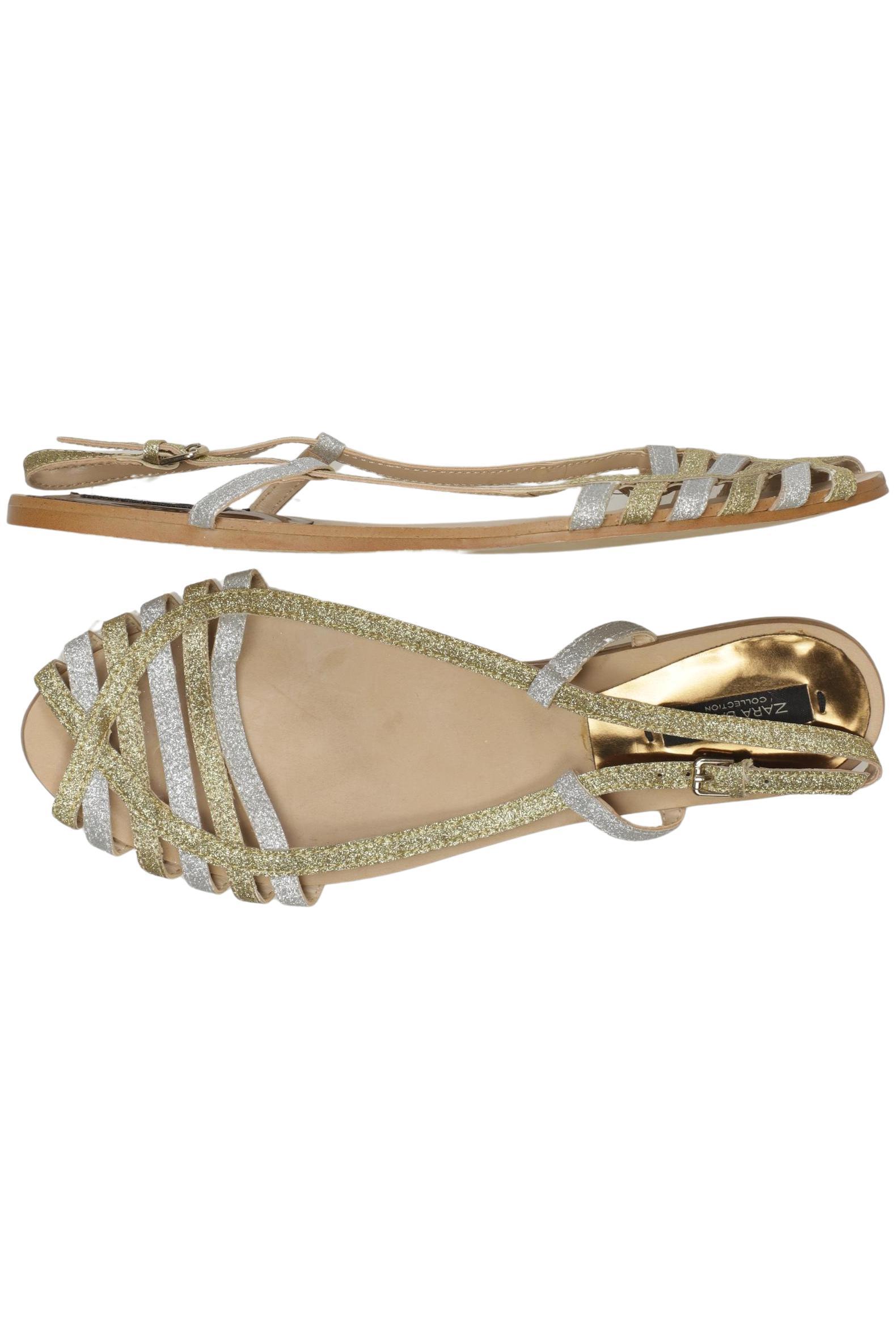 

Zara Damen Sandale, gold, Gr. 38