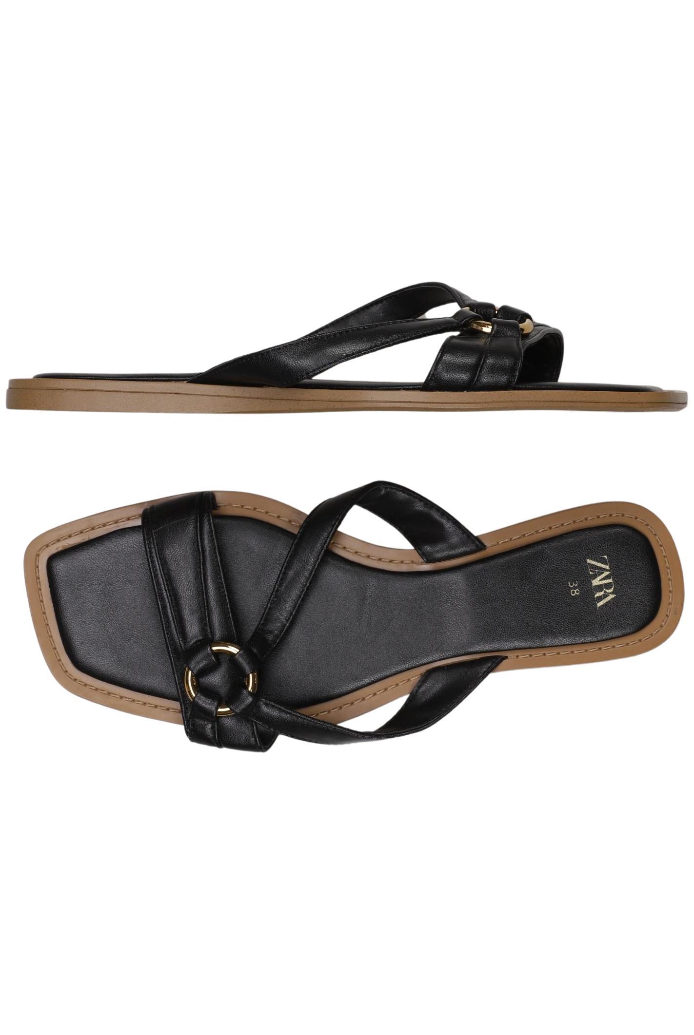 

Zara Damen Sandale, schwarz, Gr. 38