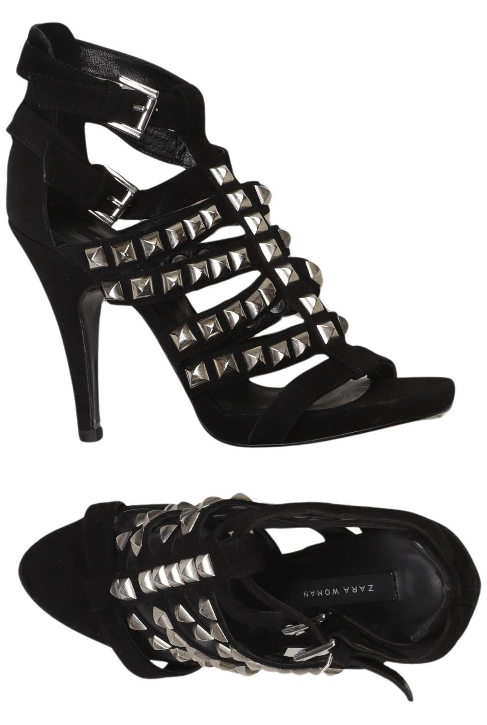 

Zara Damen Sandale, schwarz, Gr. 37