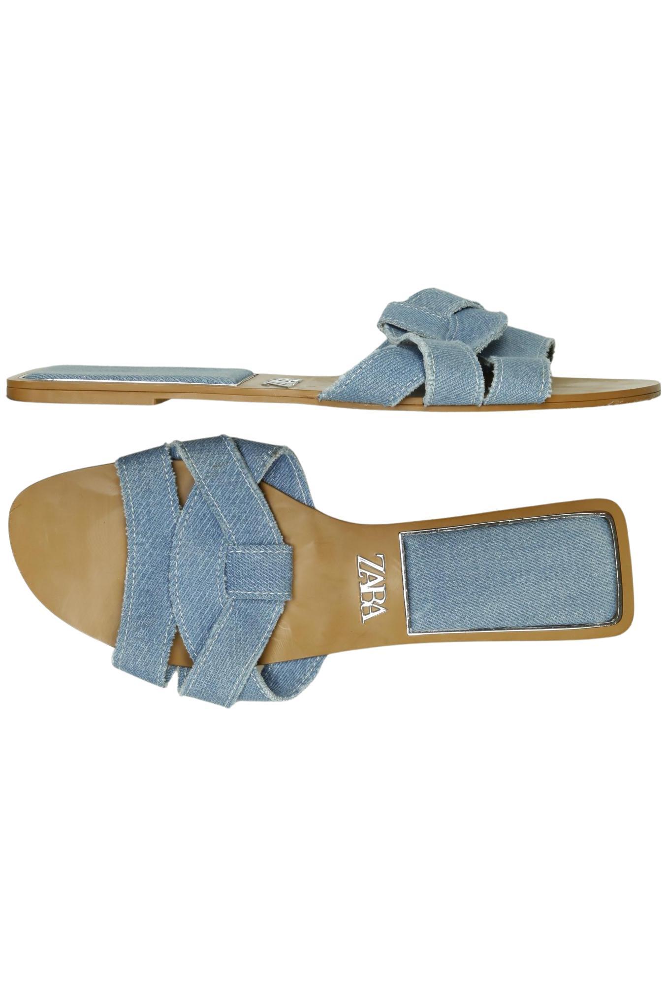 

Zara Damen Sandale, blau, Gr. 41