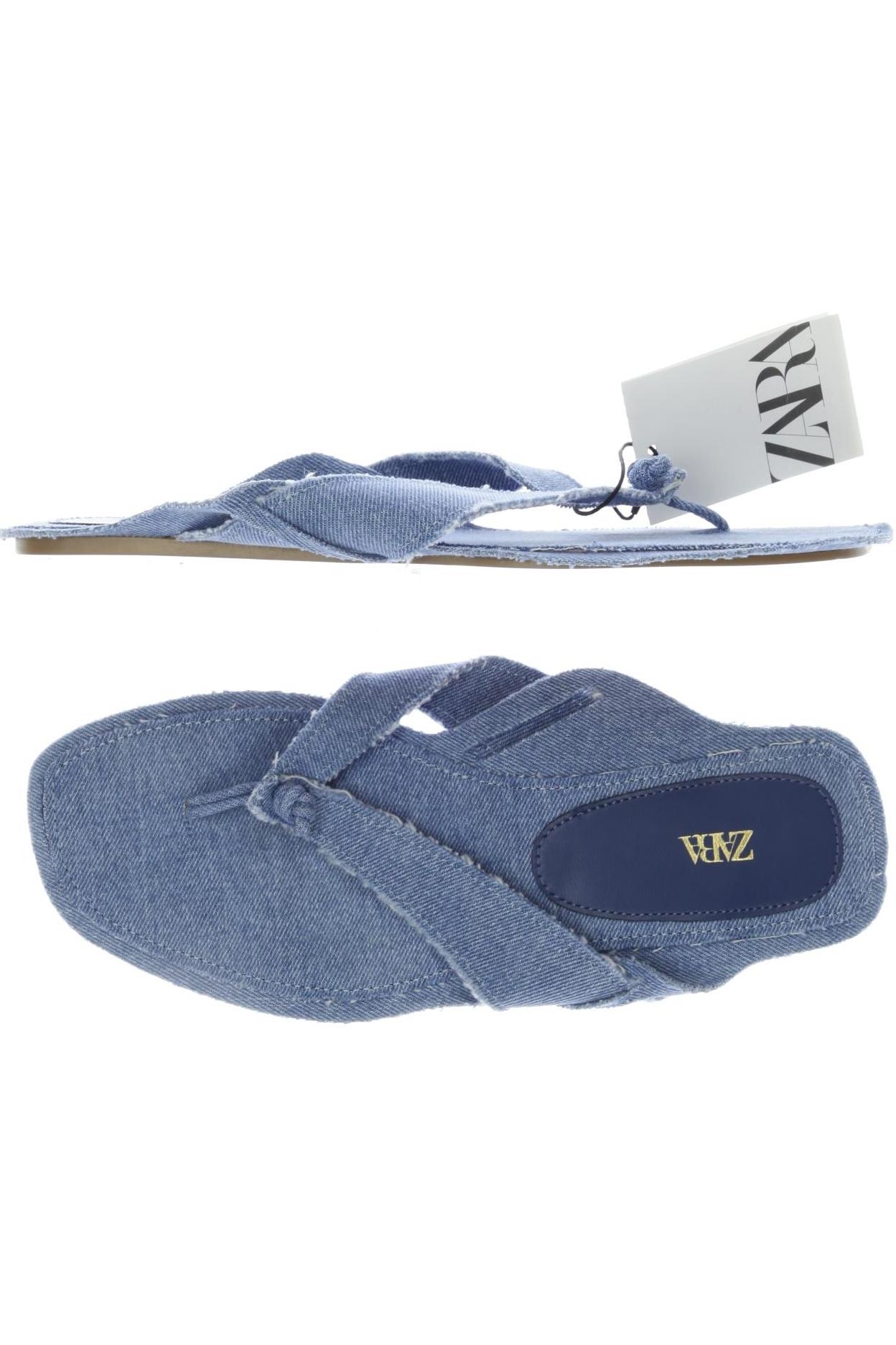 

Zara Damen Sandale, blau, Gr. 37