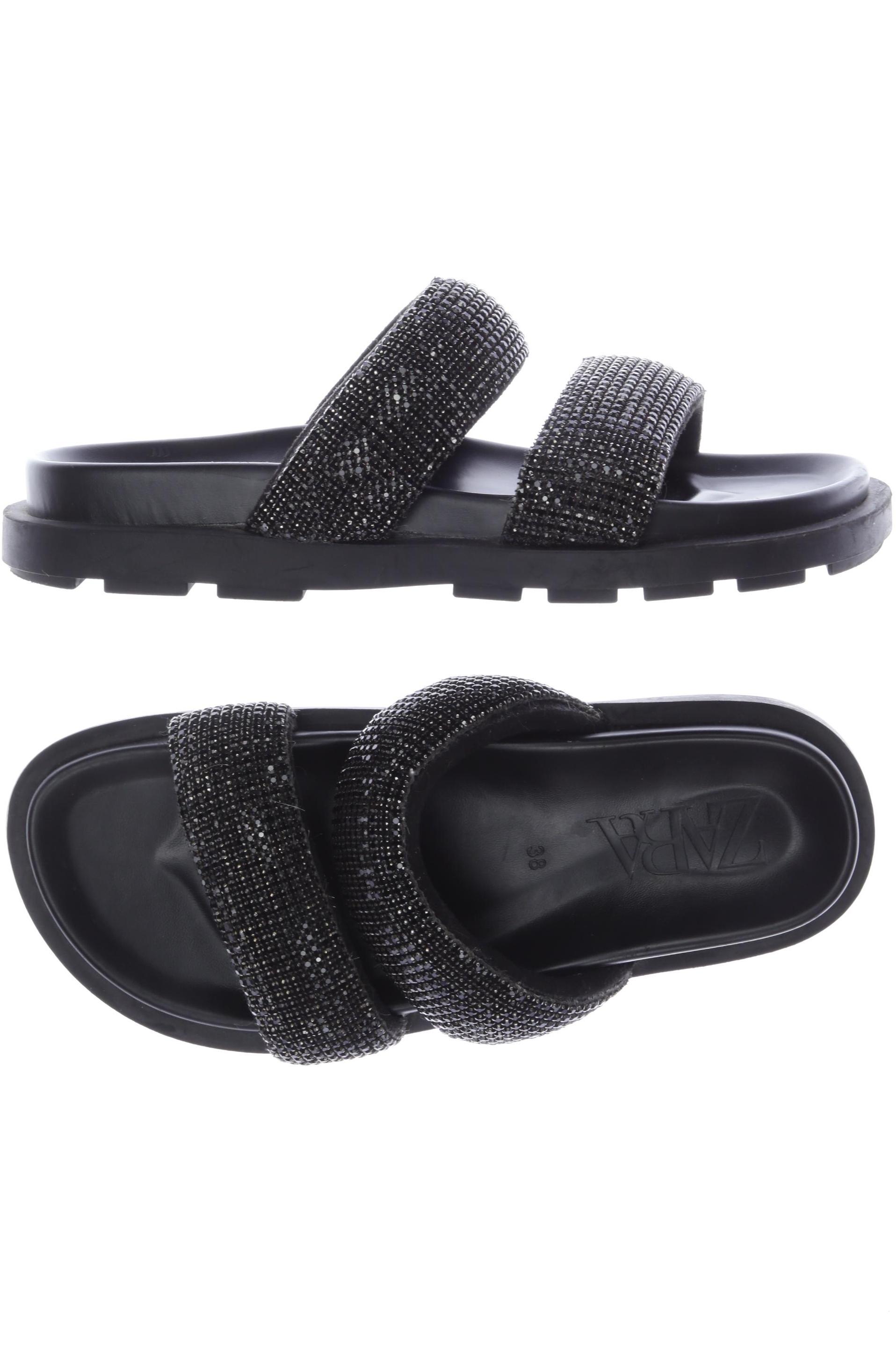 

Zara Damen Sandale, schwarz, Gr. 38