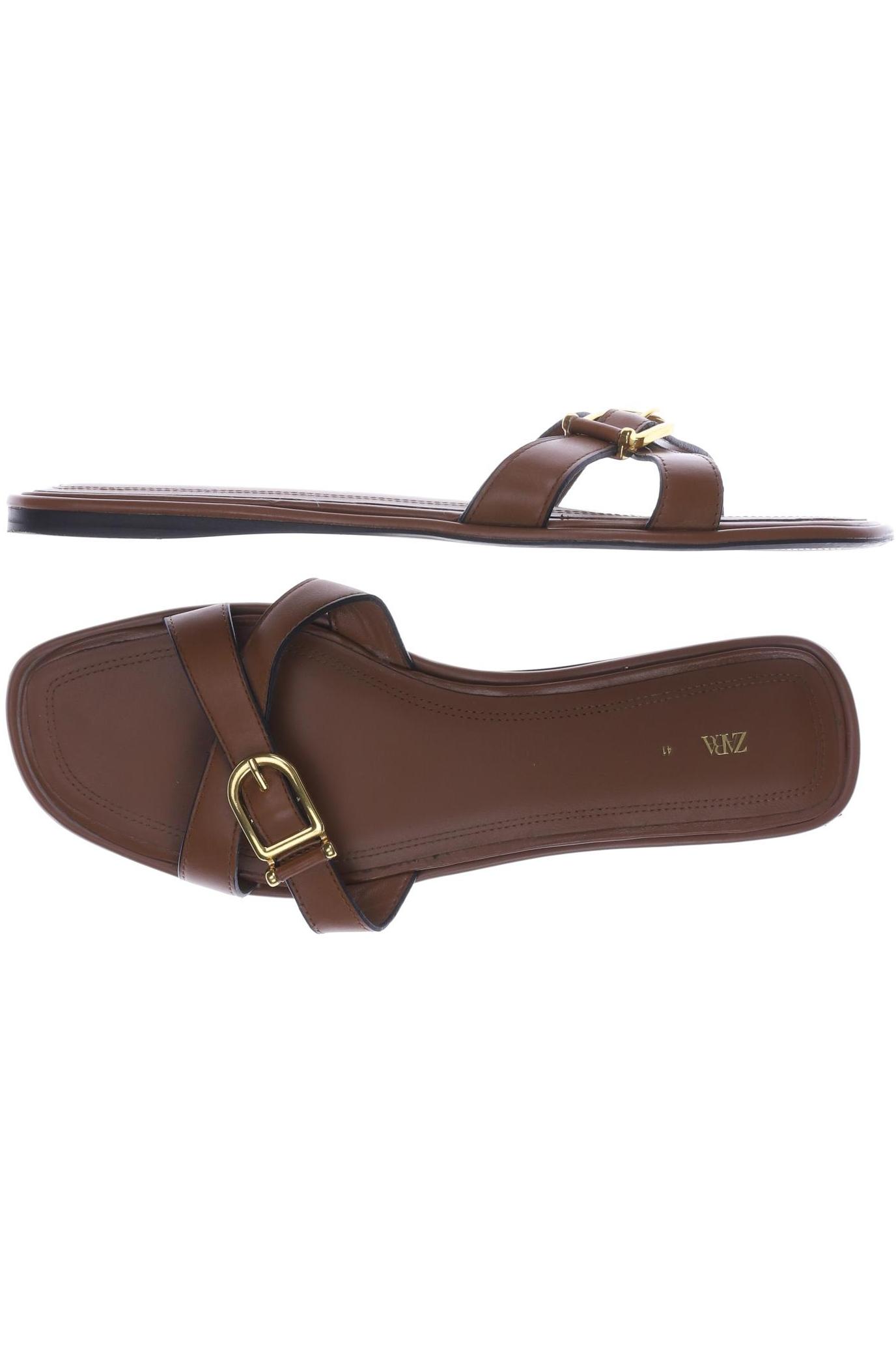 

ZARA Damen Sandale, braun