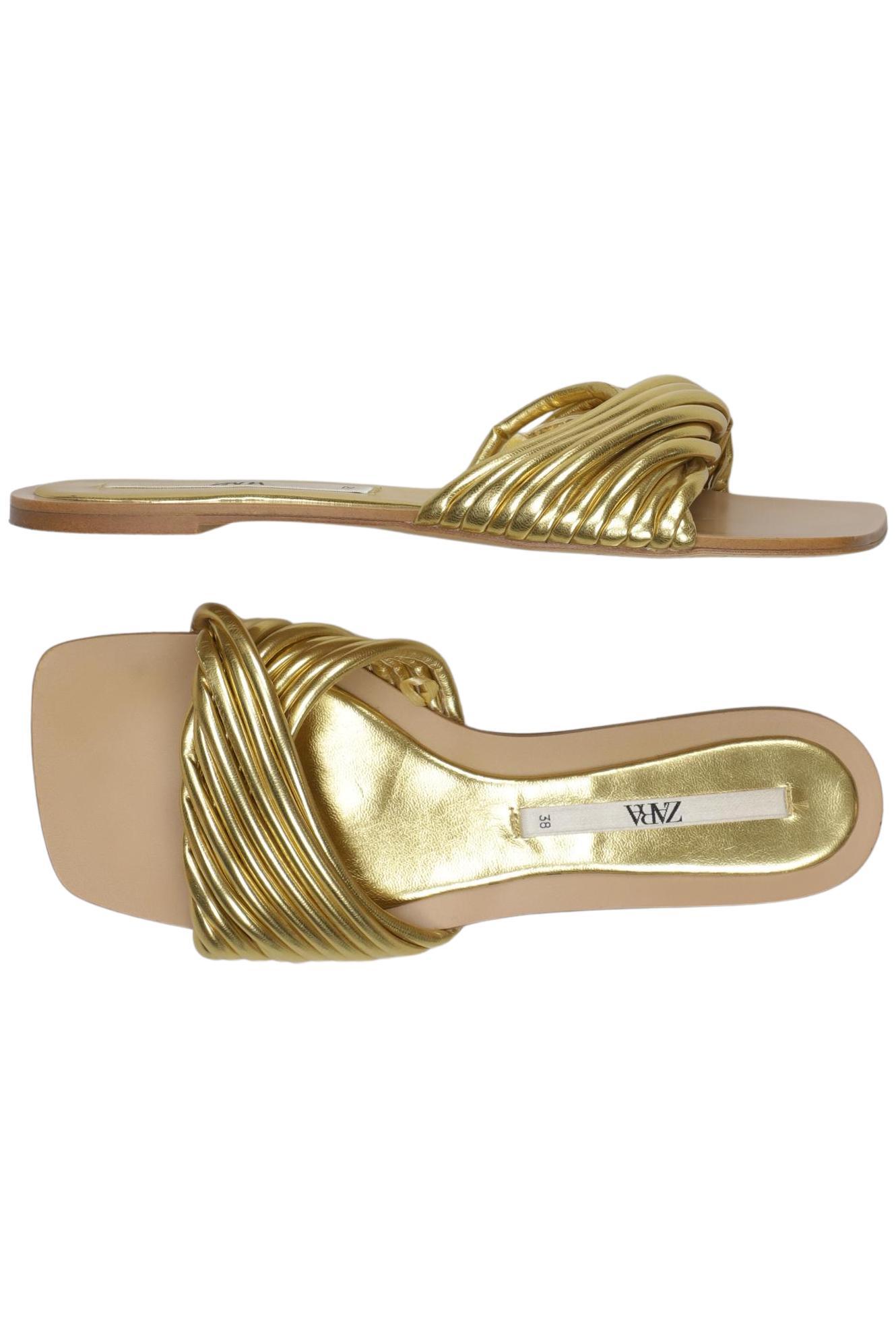 

Zara Damen Sandale, gold, Gr. 38