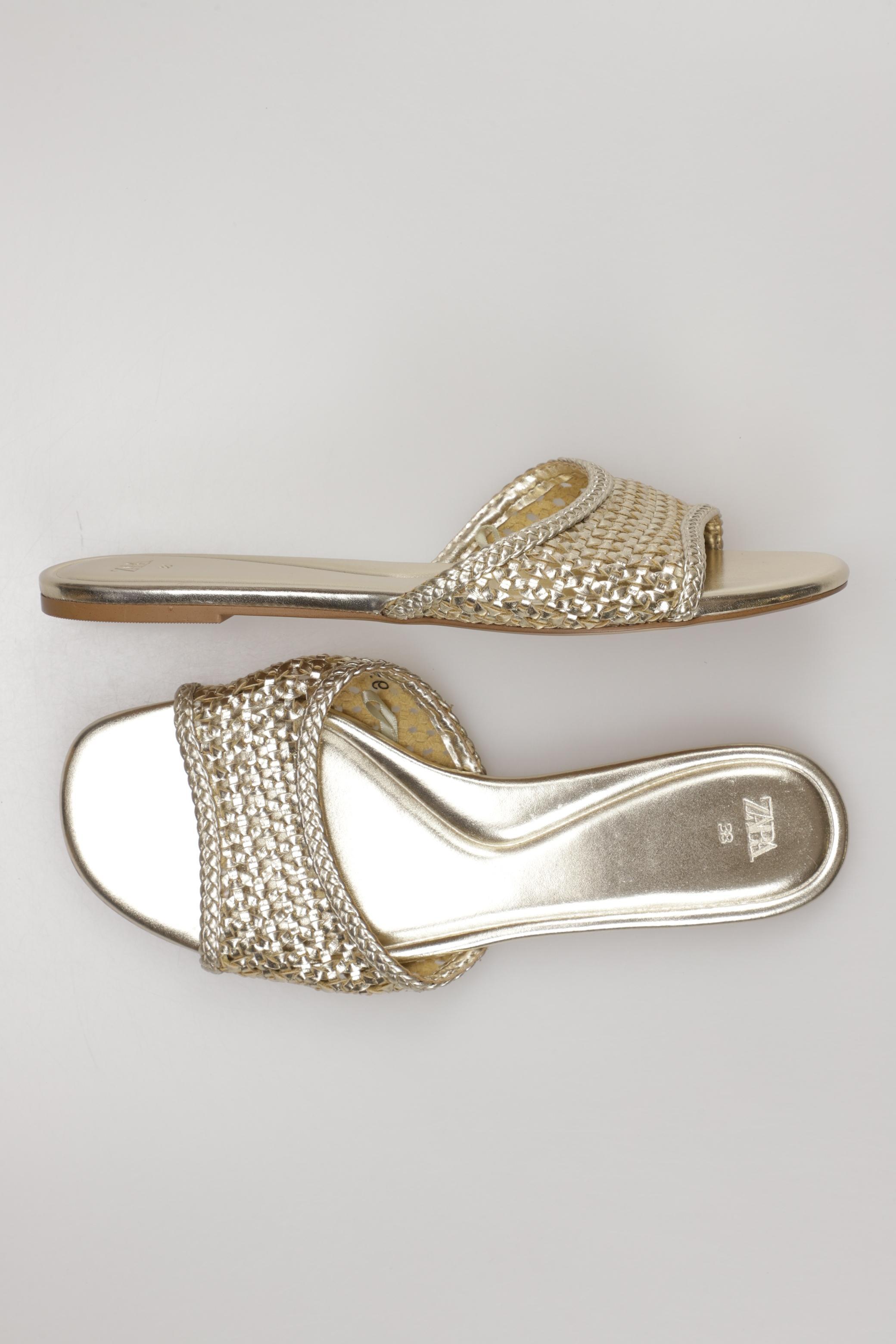 

Zara Damen Sandale, gold, Gr. 38