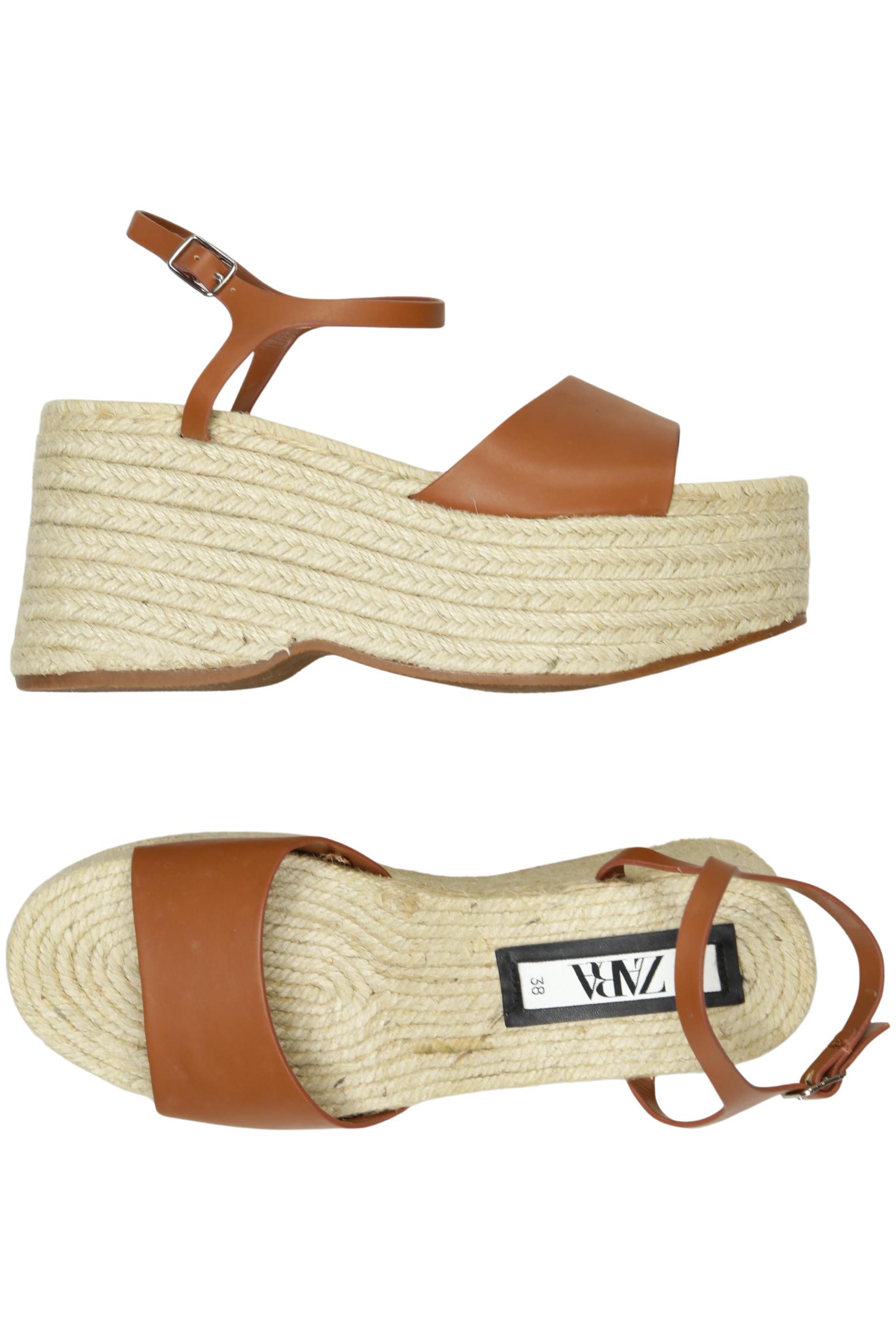 

Zara Damen Sandale, braun, Gr. 38