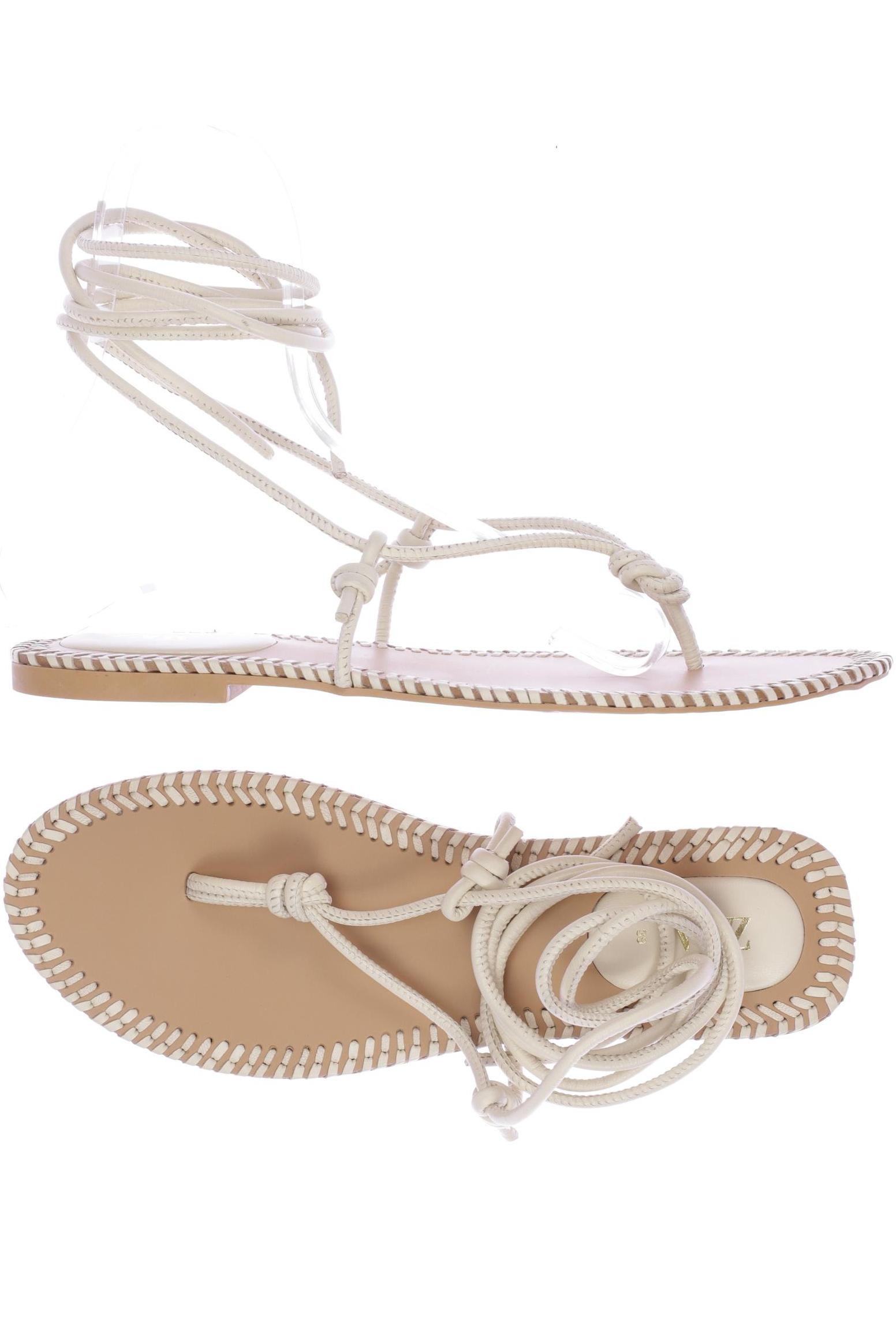 

Zara Damen Sandale, cremeweiß, Gr. 39
