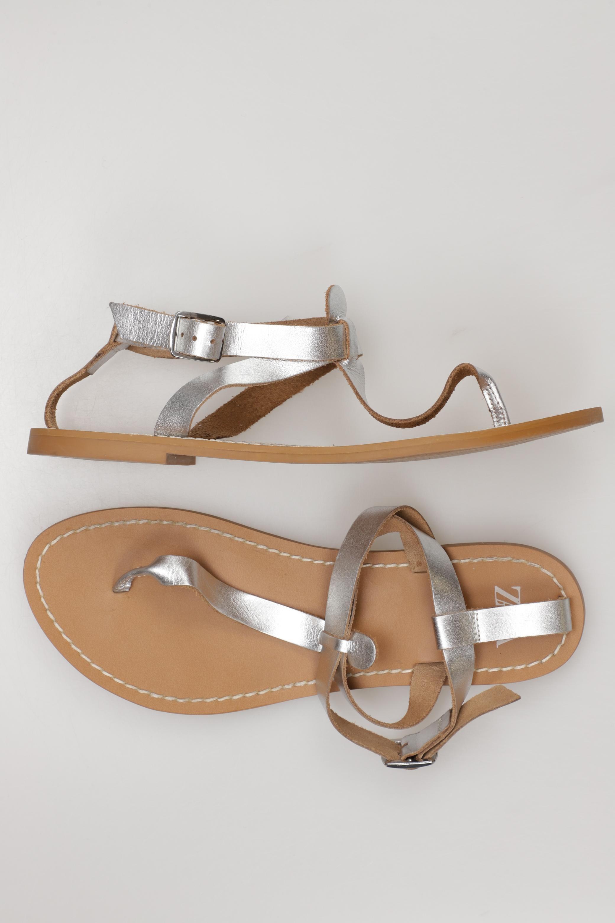 

Zara Damen Sandale, silber, Gr. 38