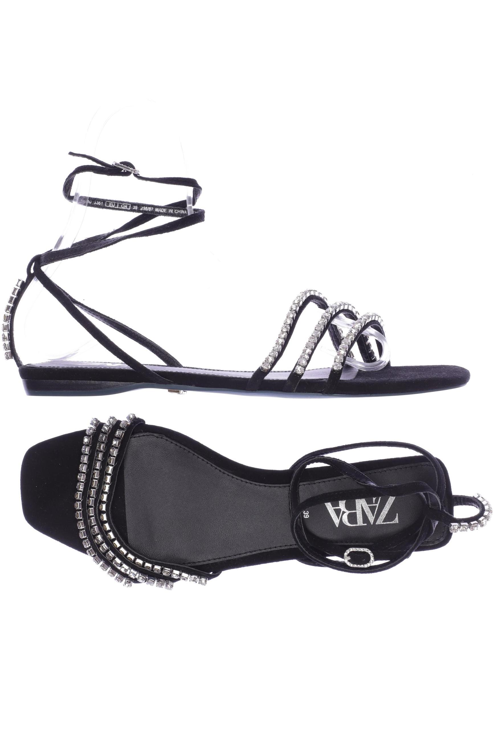 

Zara Damen Sandale, schwarz, Gr. 39