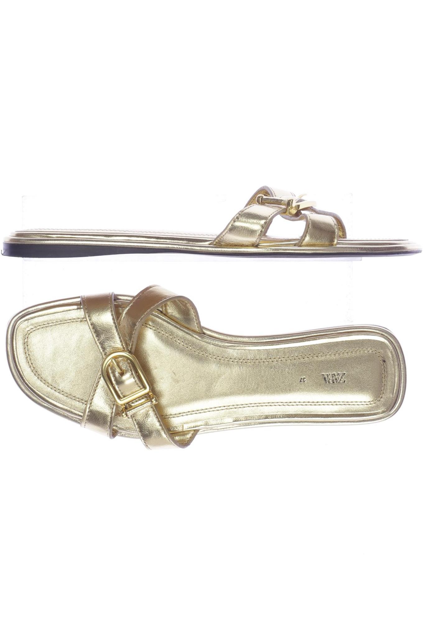 

ZARA Damen Sandale, gold