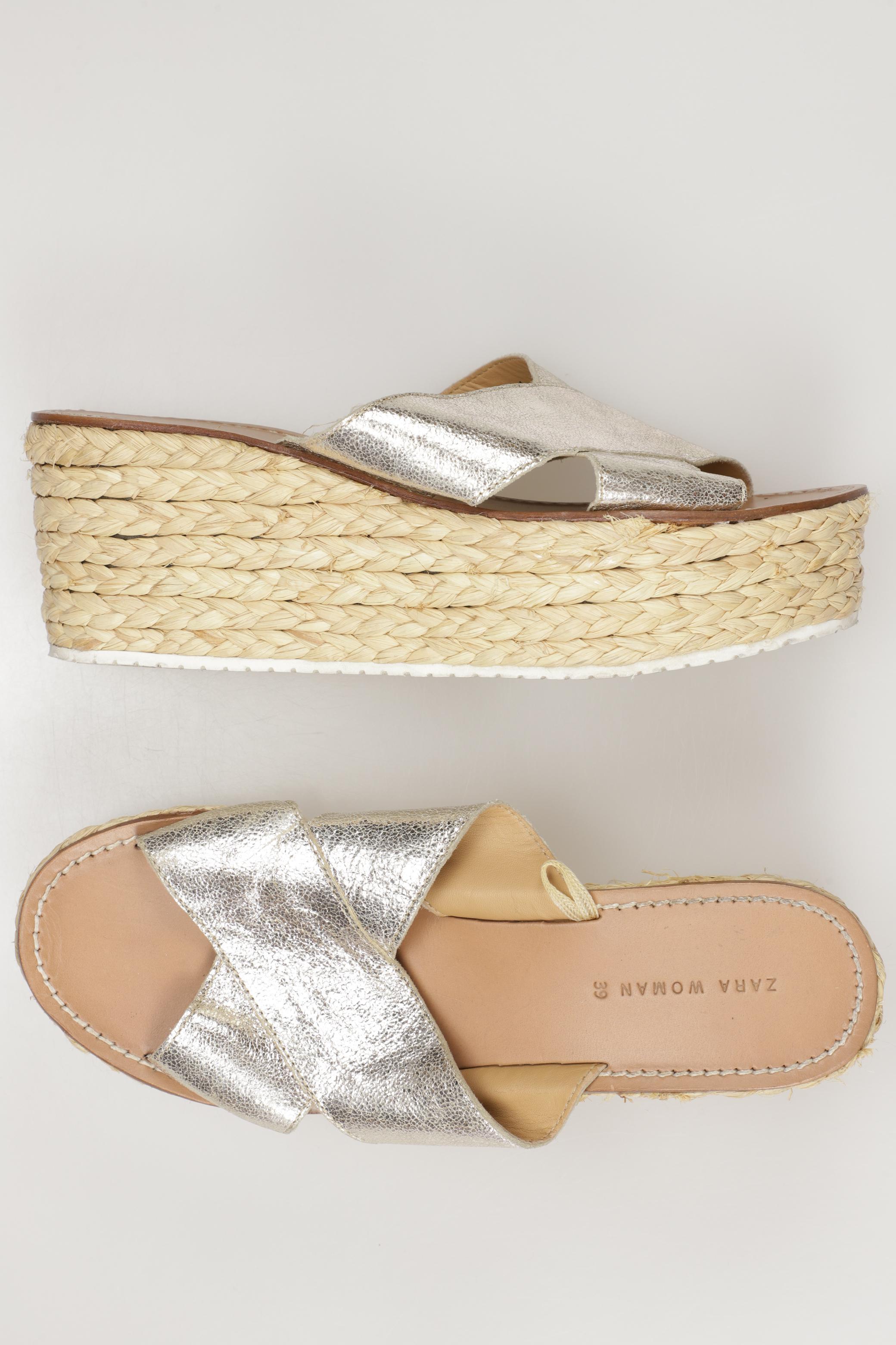 

ZARA Damen Sandale, gold