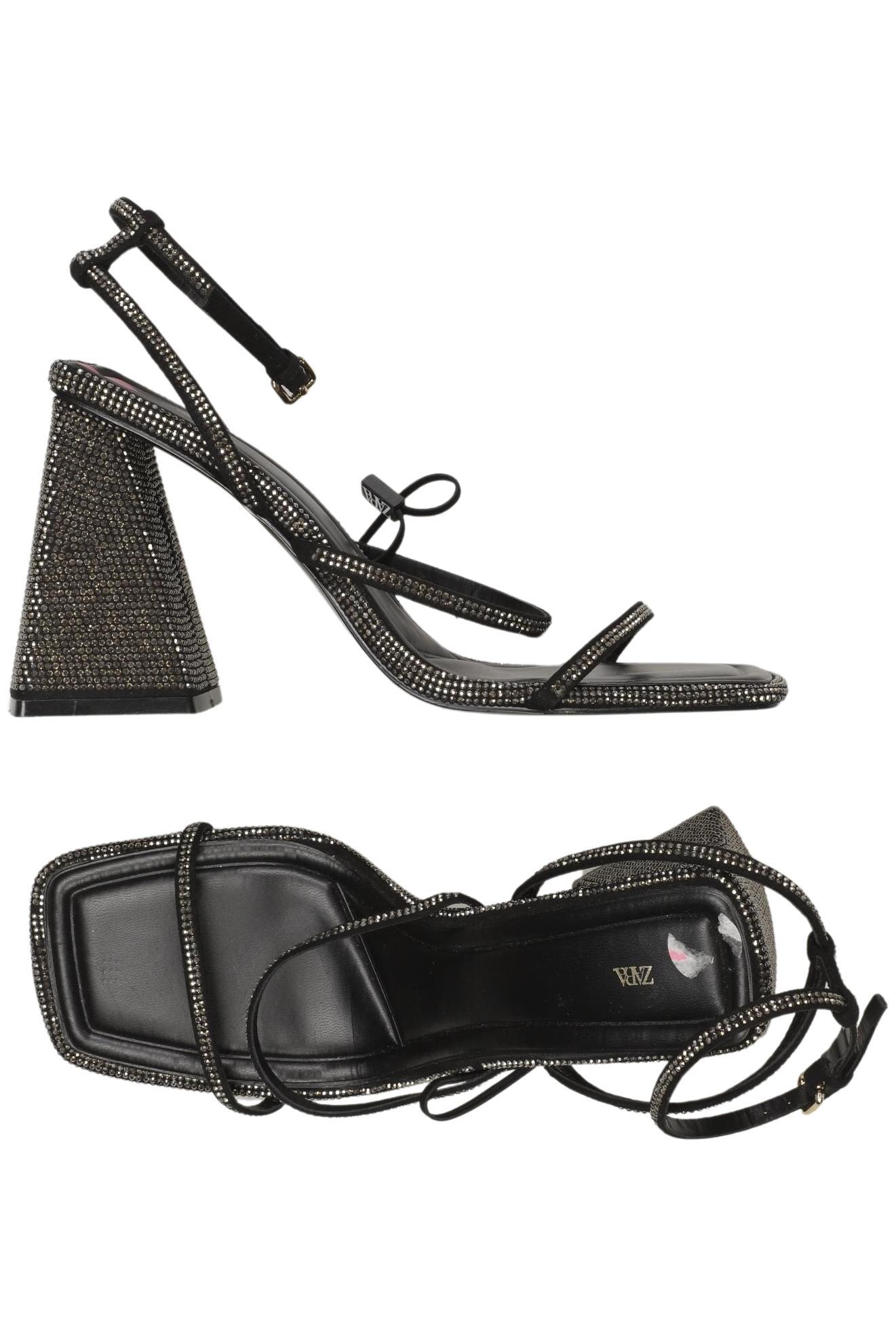 

Zara Damen Sandale, schwarz, Gr. 38