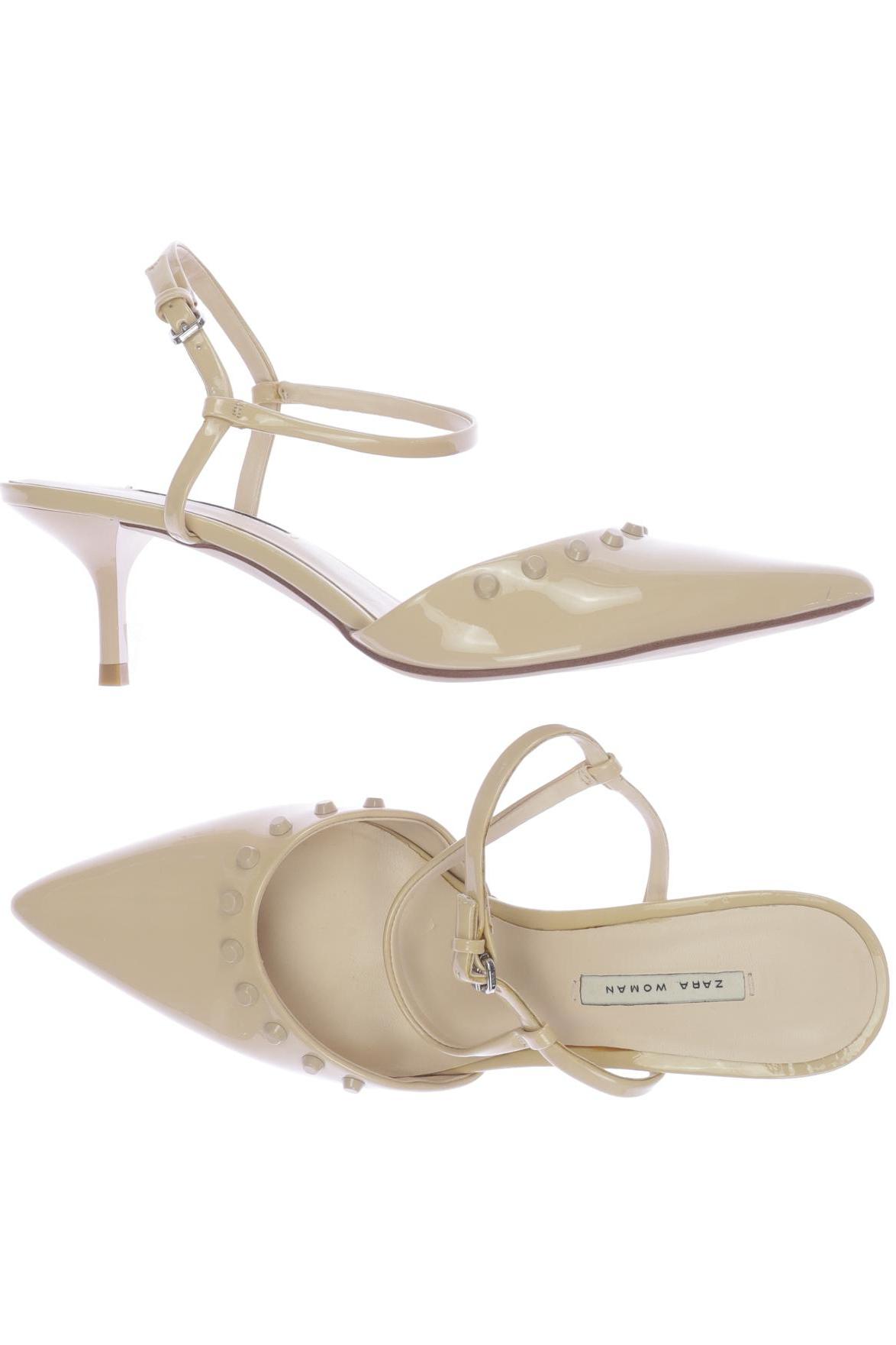 

ZARA Damen Sandale, beige