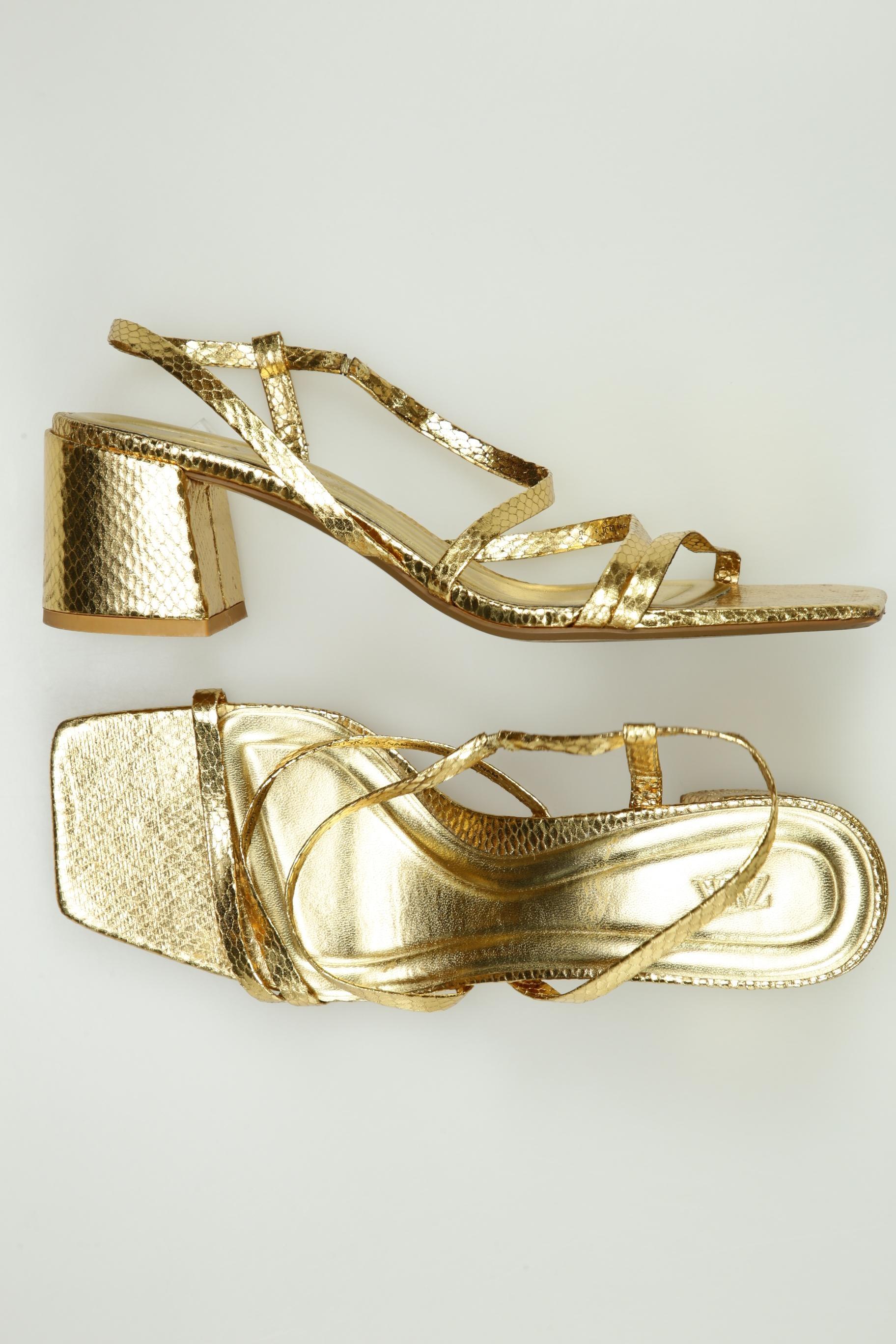 

Zara Damen Sandale, gold, Gr. 39