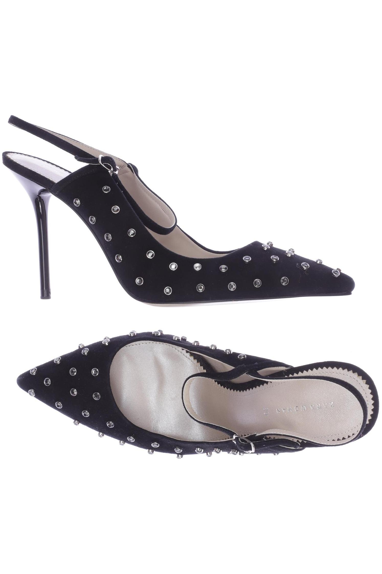 

ZARA Damen Sandale, schwarz