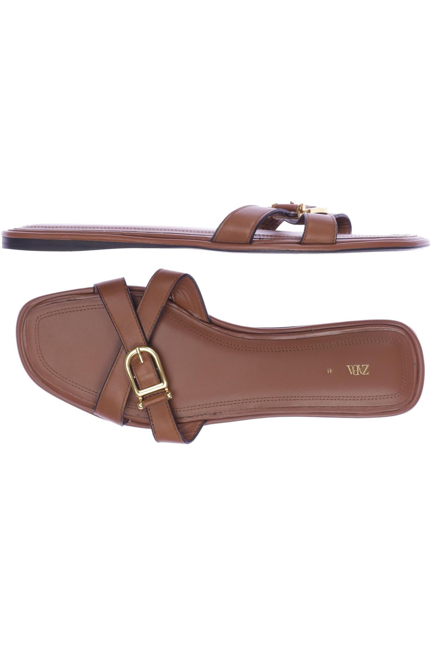 

Zara Damen Sandale, braun, Gr. 41