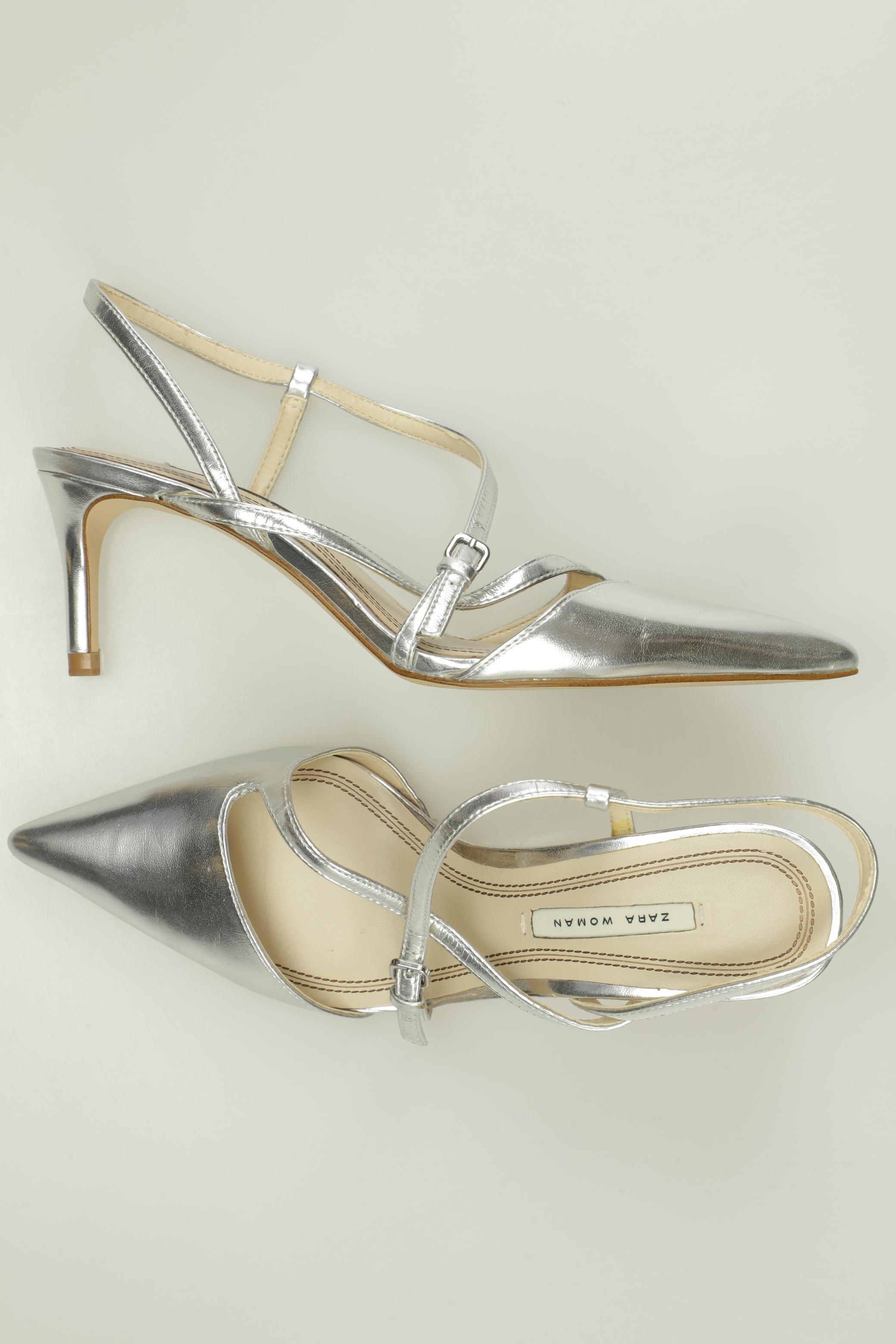 

ZARA Damen Sandale, silber