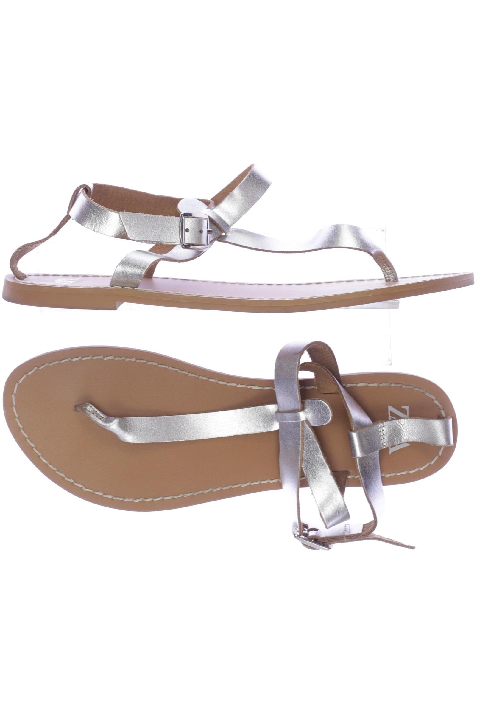 

ZARA Damen Sandale, silber