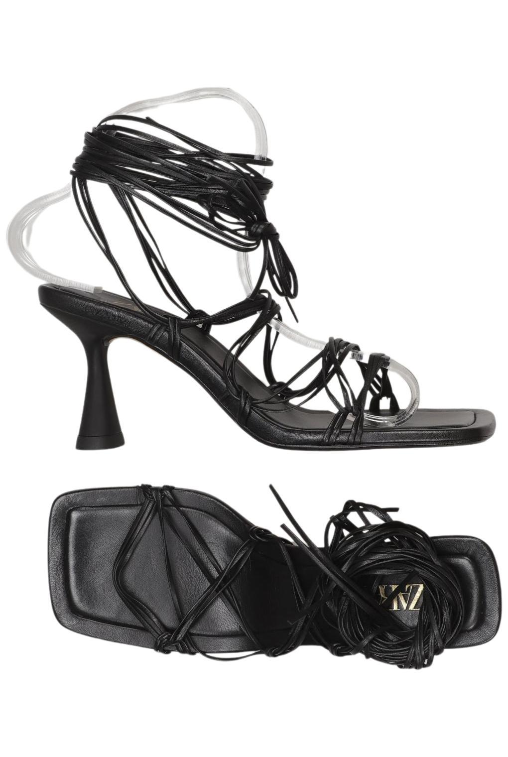 

Zara Damen Sandale, schwarz, Gr. 38