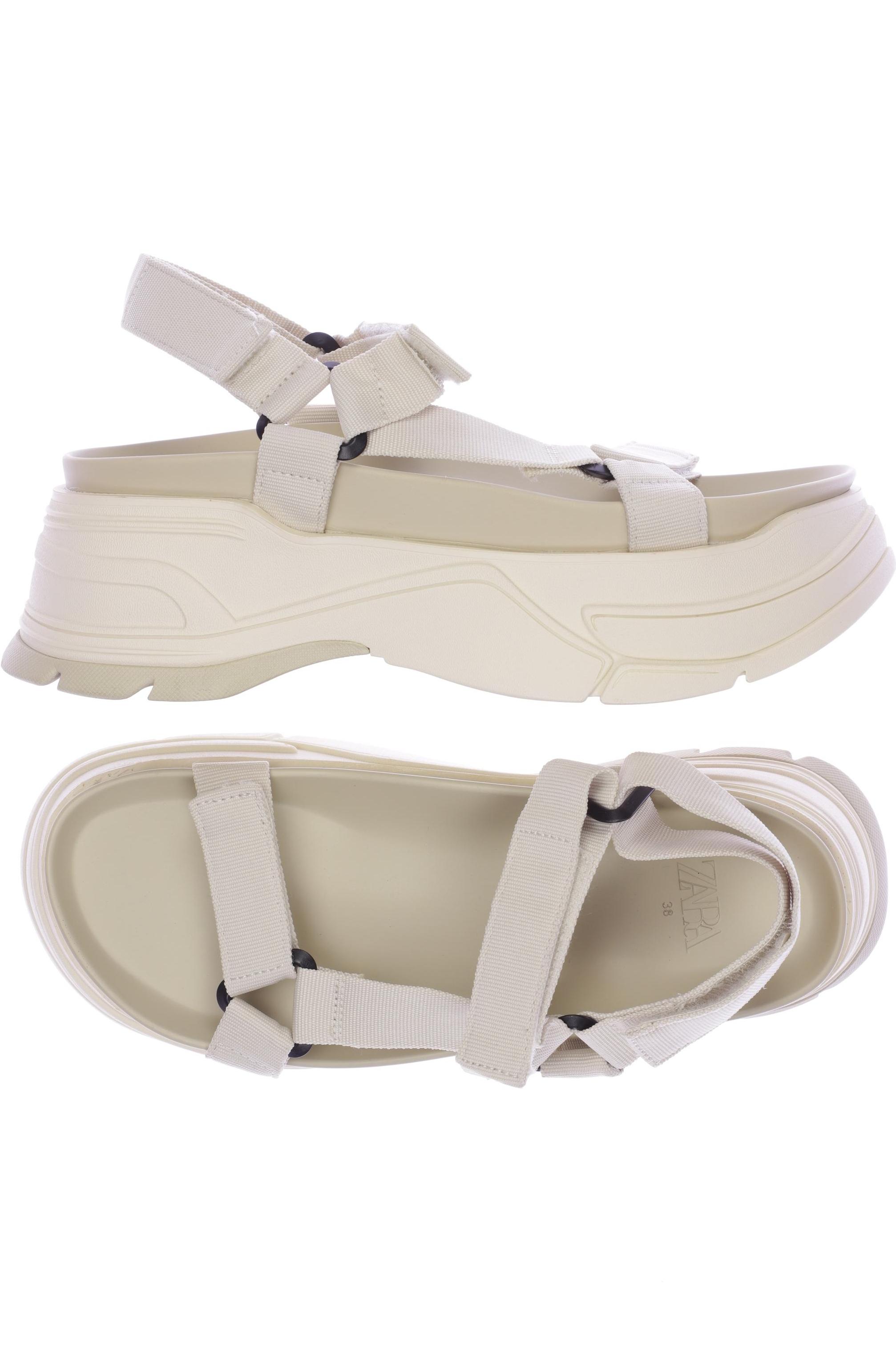 

Zara Damen Sandale, cremeweiß, Gr. 38