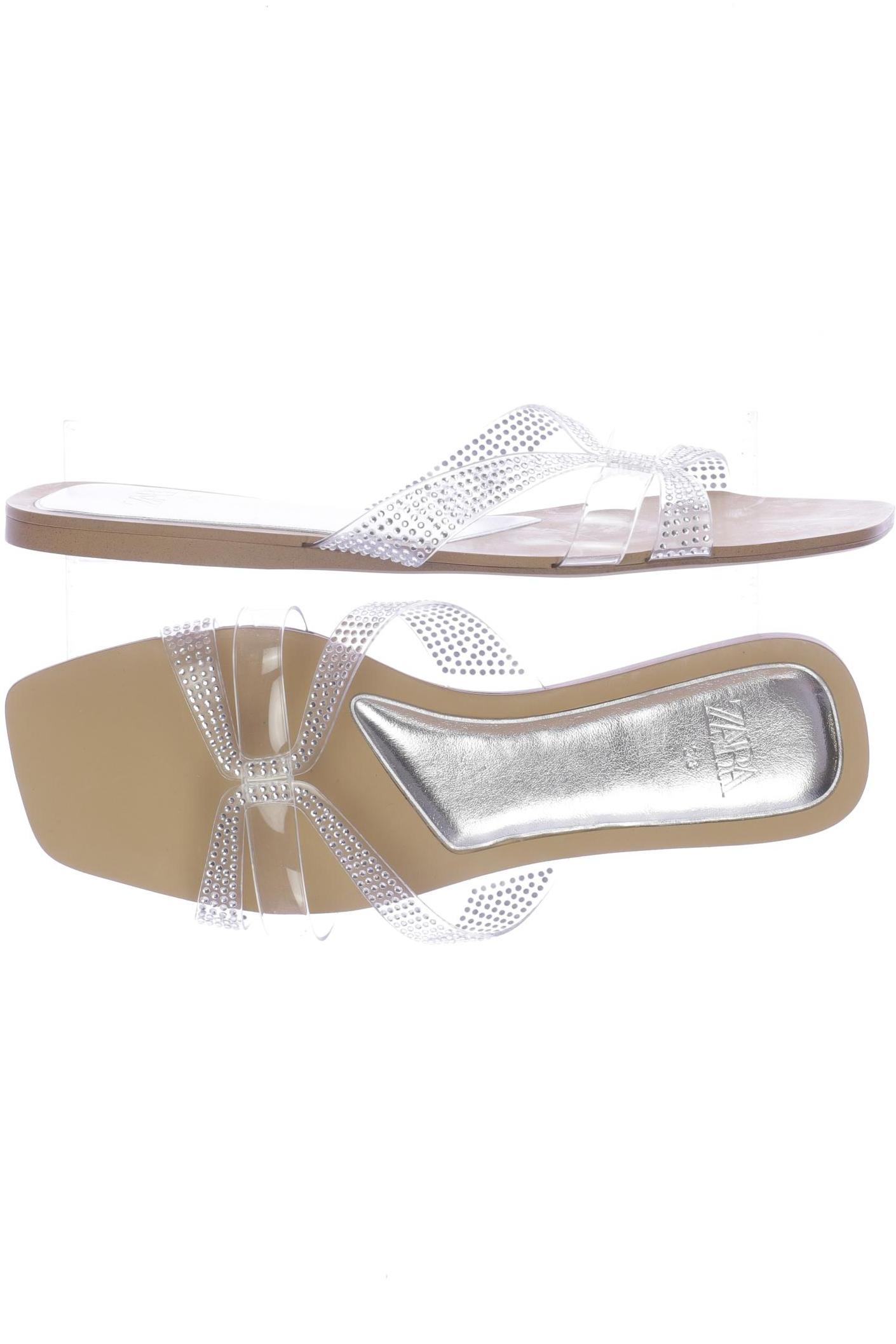 

ZARA Damen Sandale, silber