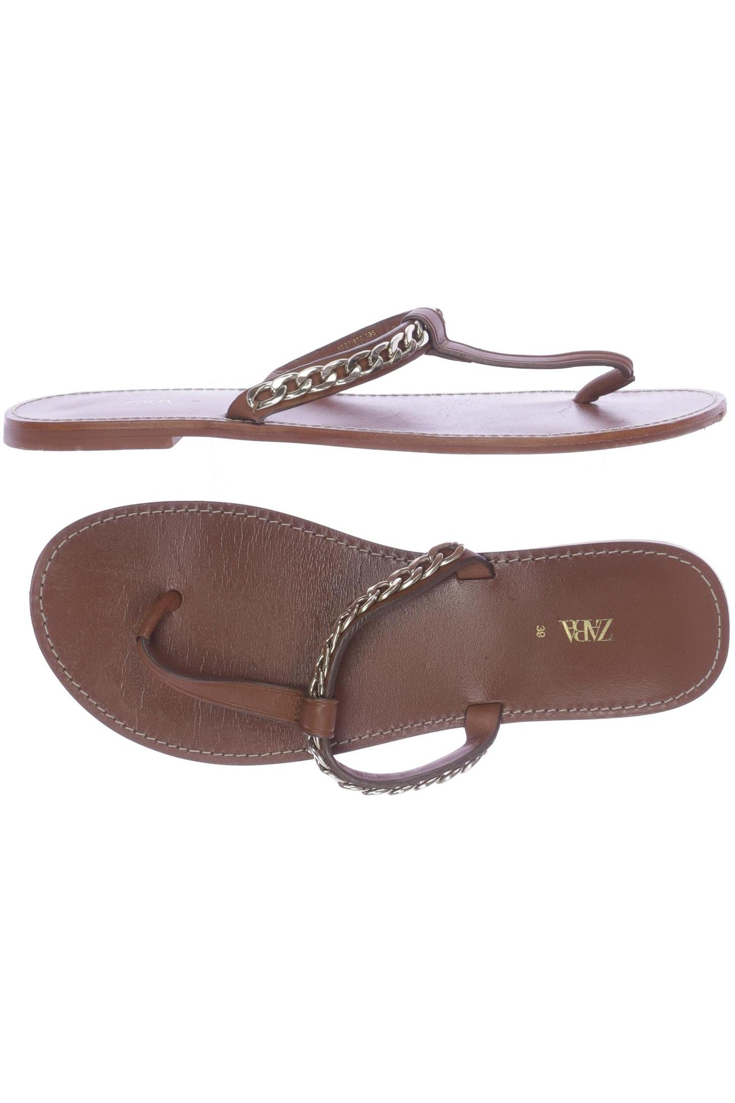 

Zara Damen Sandale, braun, Gr. 39
