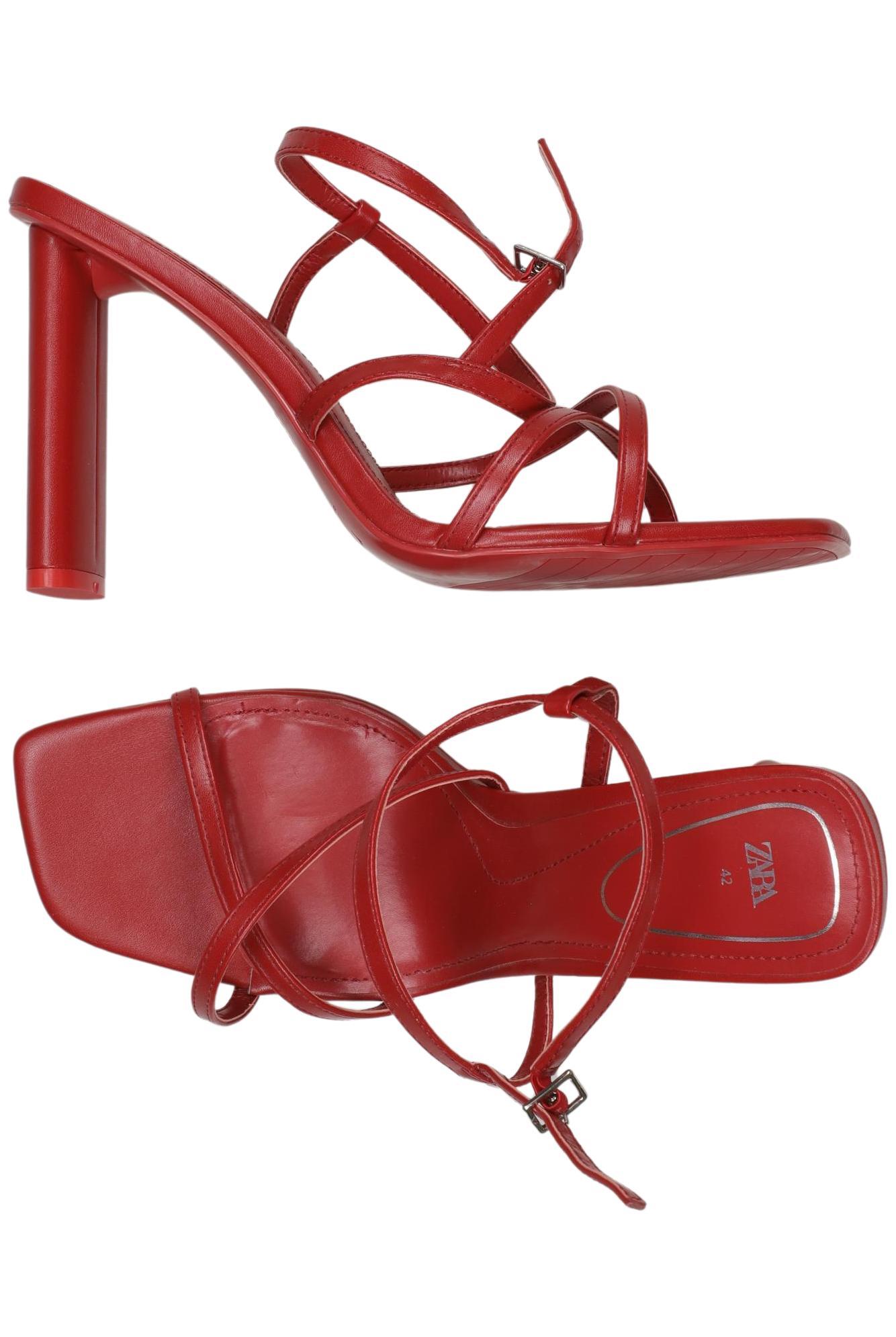 

Zara Damen Sandale, rot, Gr. 42