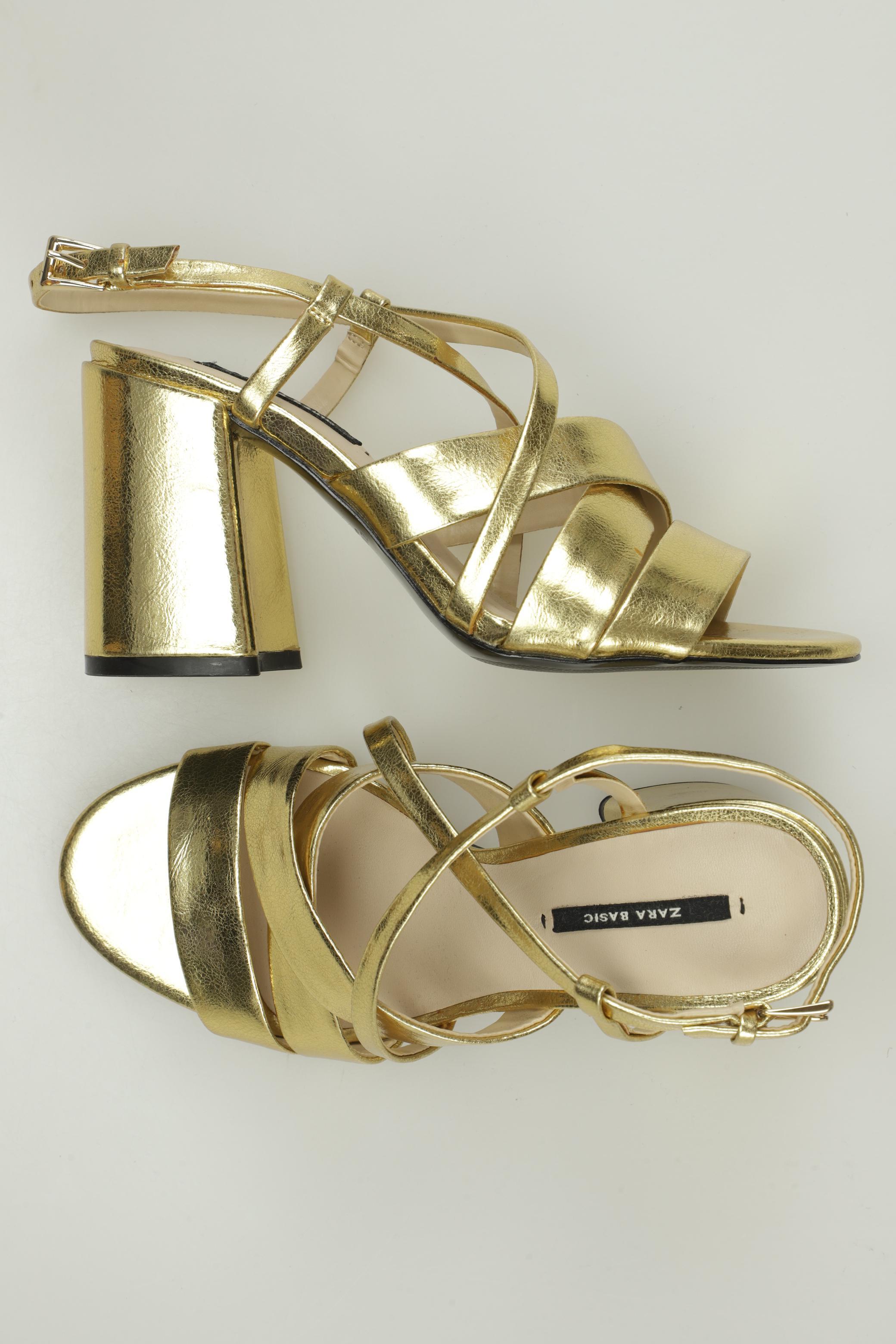 

ZARA Damen Sandale, gold