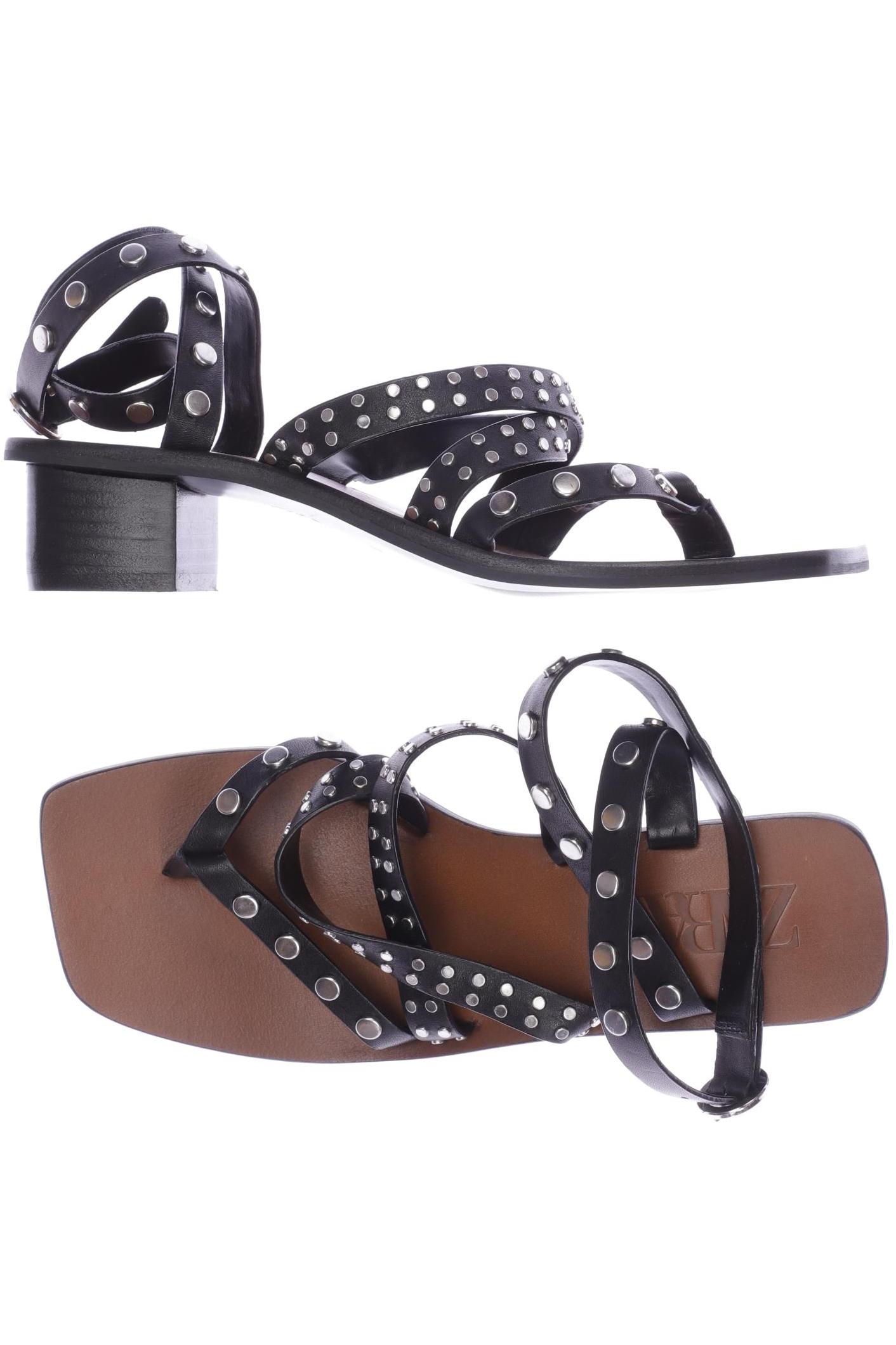 

ZARA Damen Sandale, schwarz