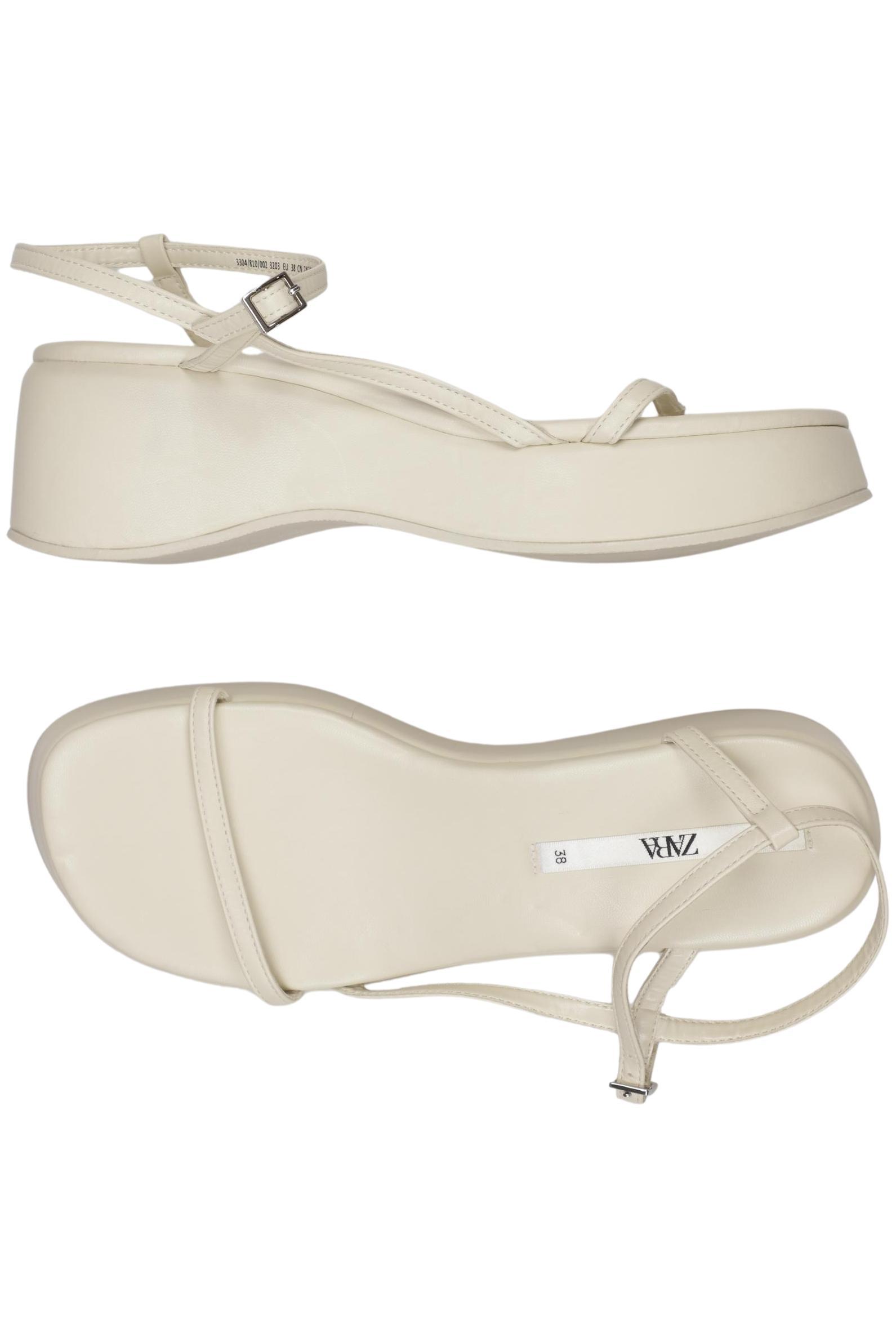 

Zara Damen Sandale, cremeweiß, Gr. 38