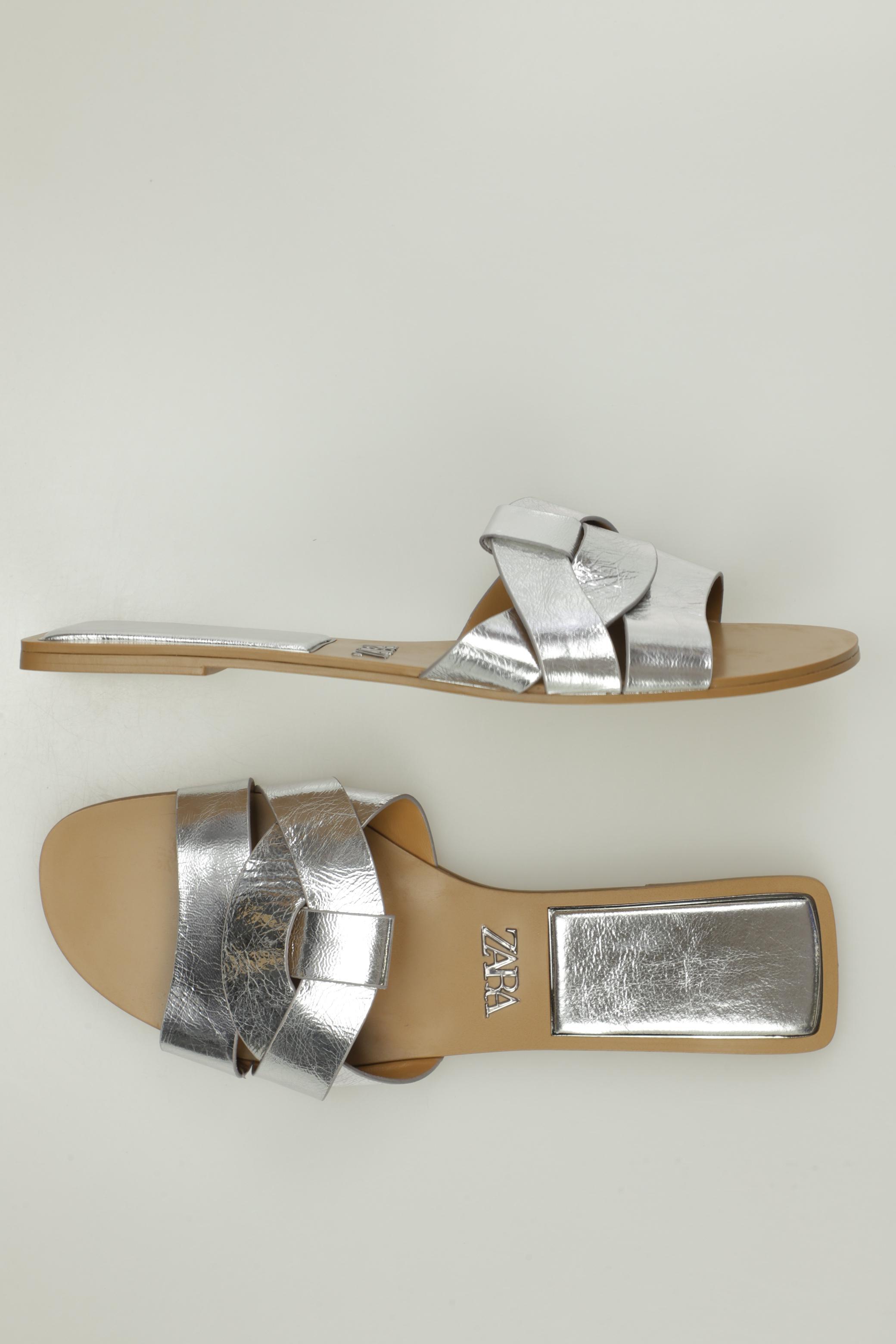

ZARA Damen Sandale, silber