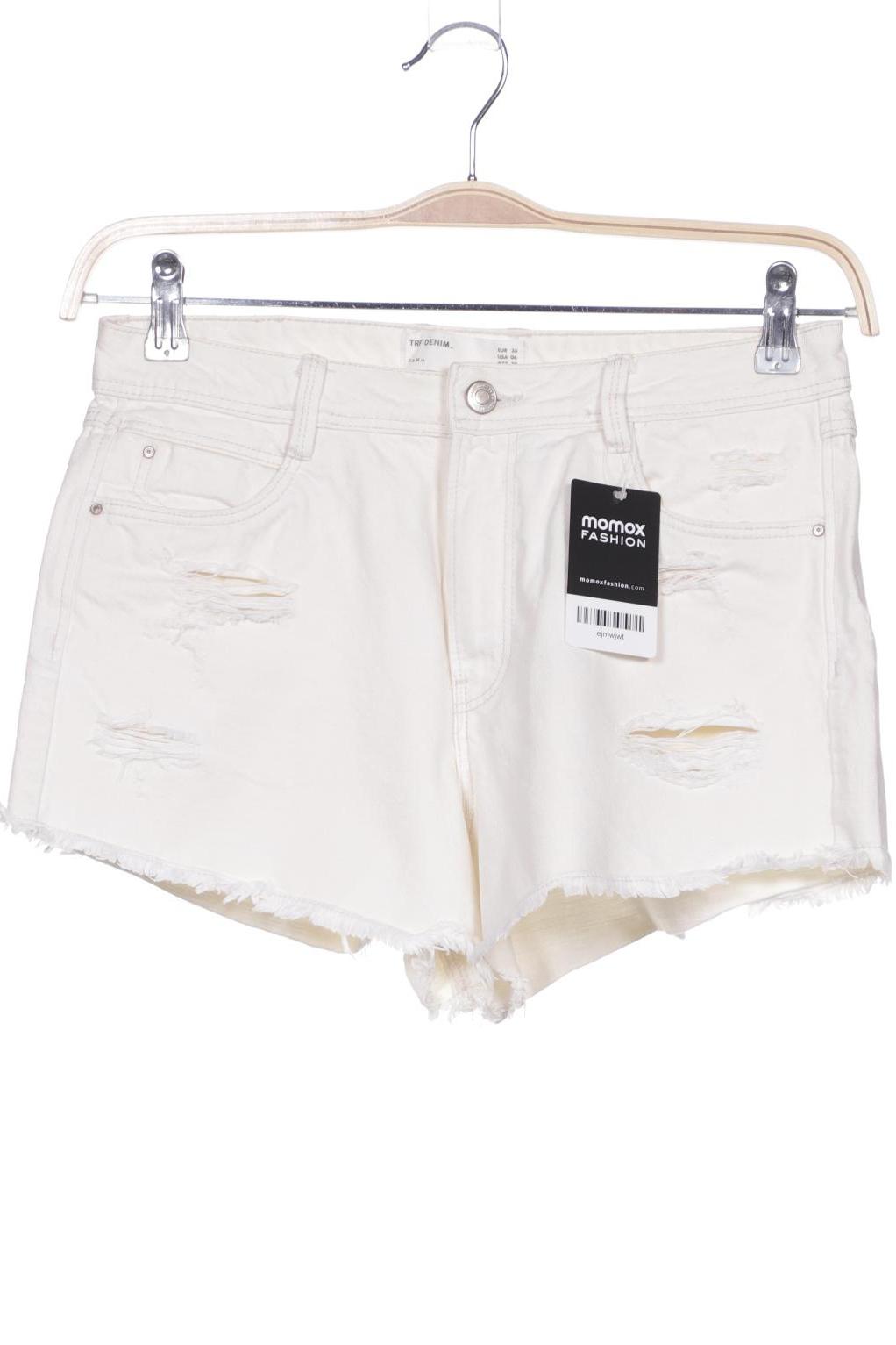 

Zara Damen Shorts, cremeweiß, Gr. 38