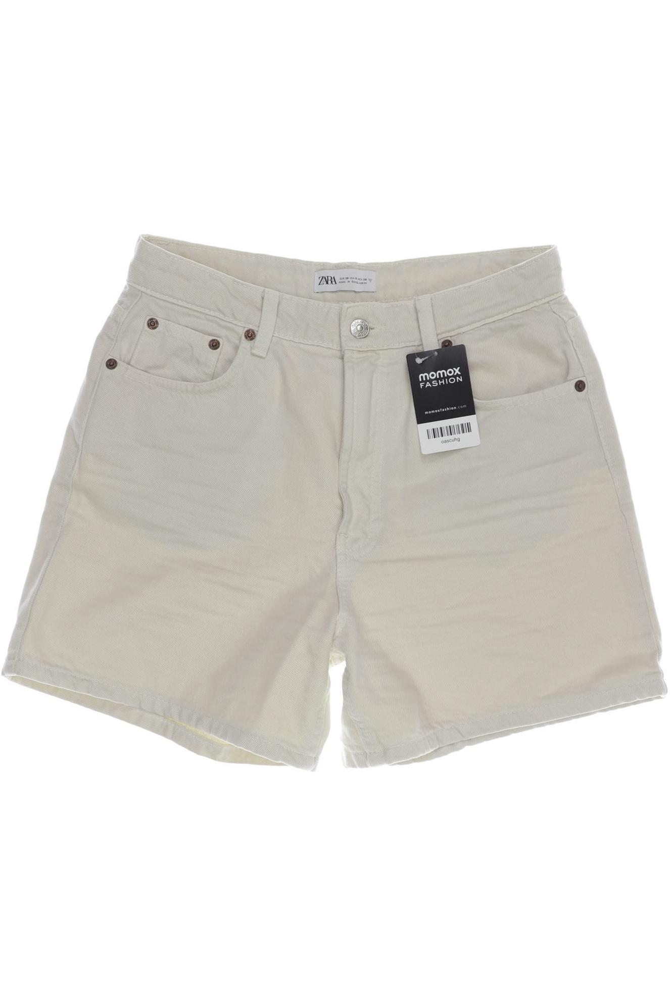 

ZARA Damen Shorts, cremeweiß