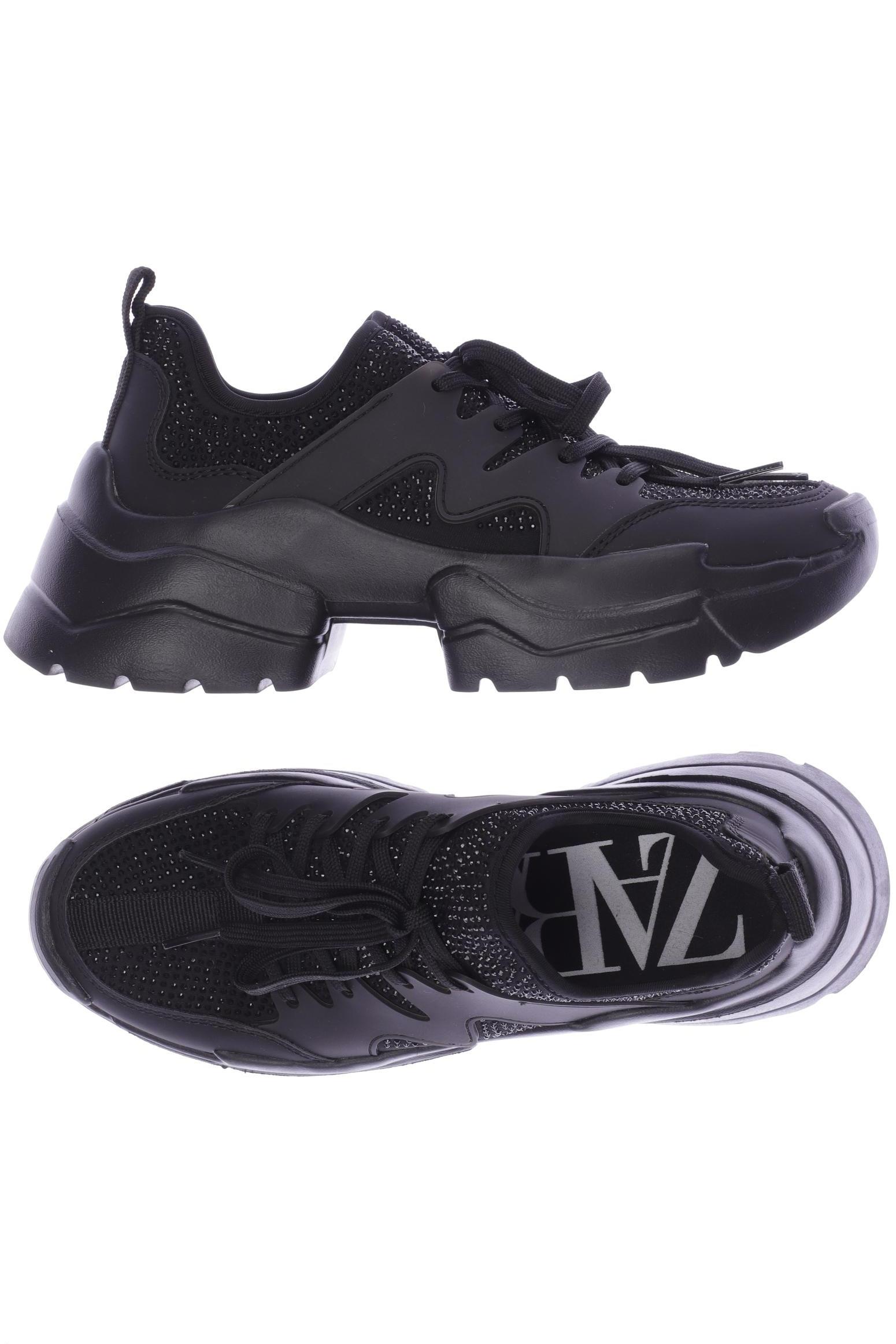 

ZARA Damen Sneakers, schwarz