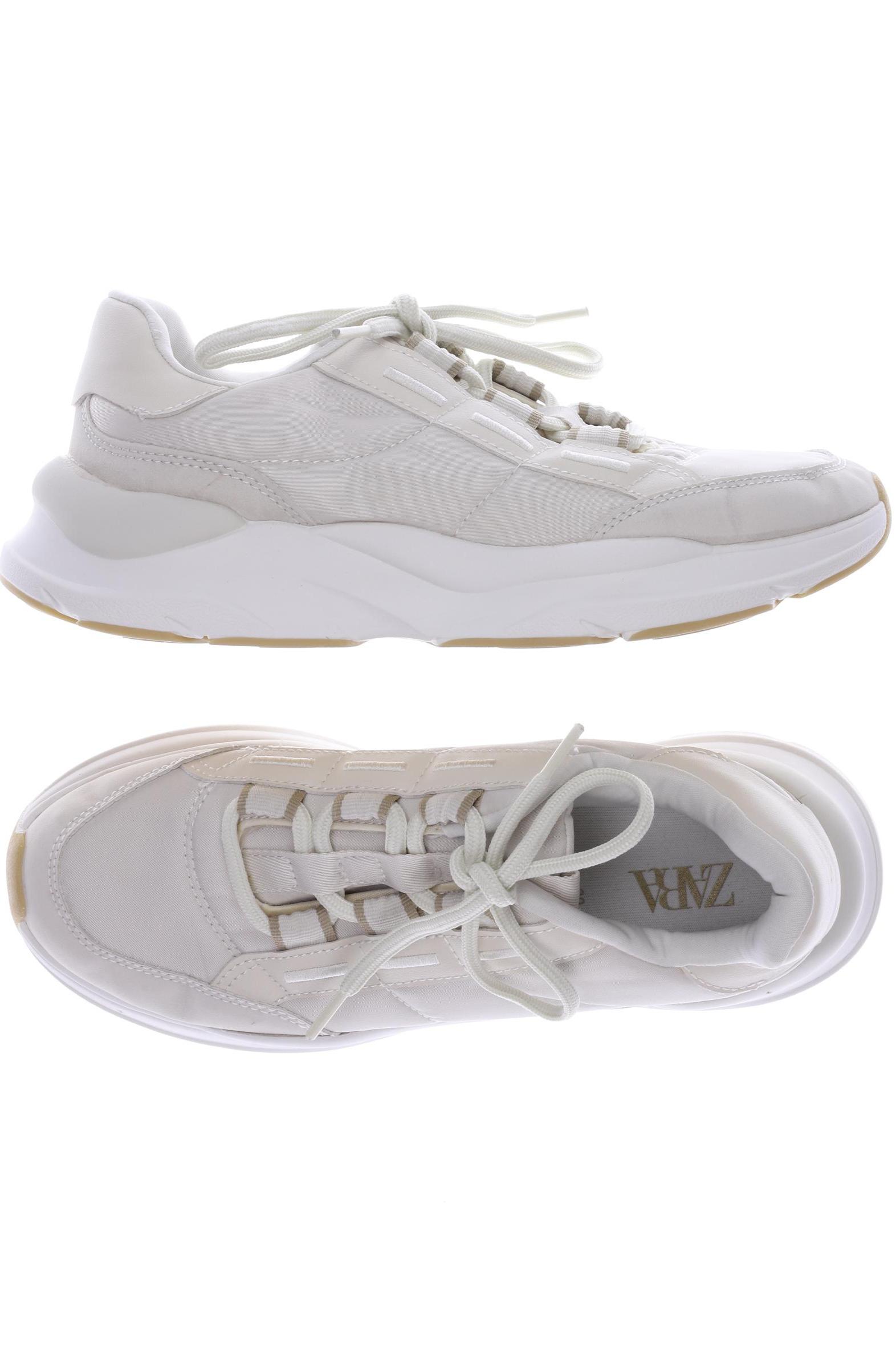 

ZARA Damen Sneakers, cremeweiß