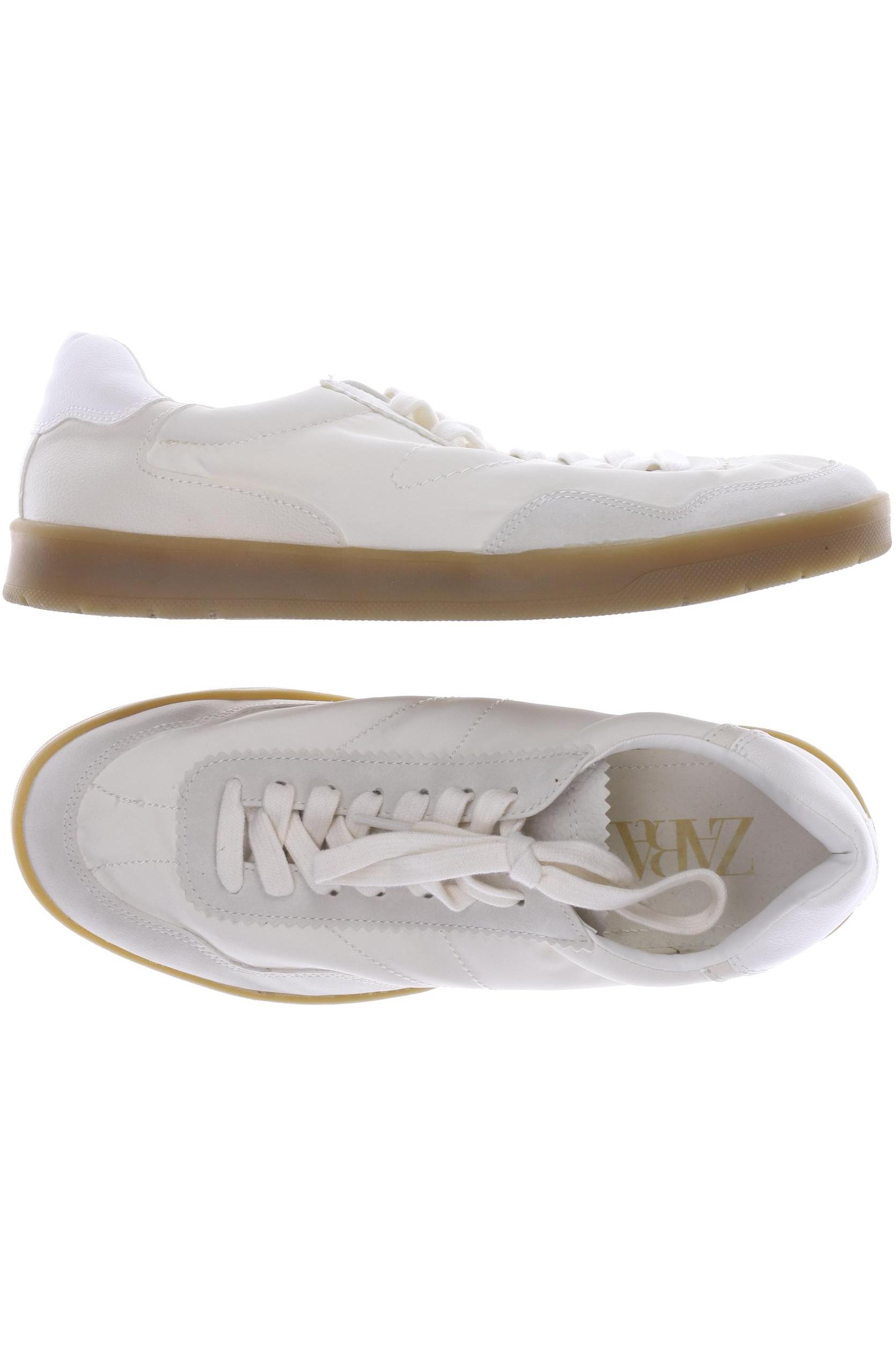 

ZARA Damen Sneakers, cremeweiß