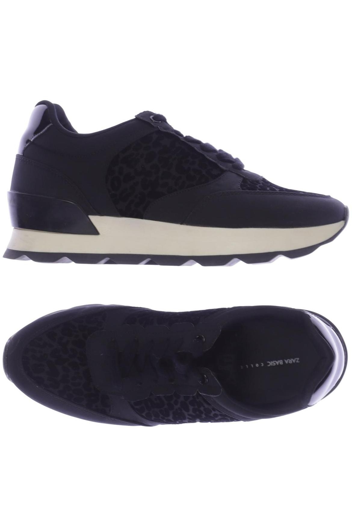 

ZARA Damen Sneakers, schwarz