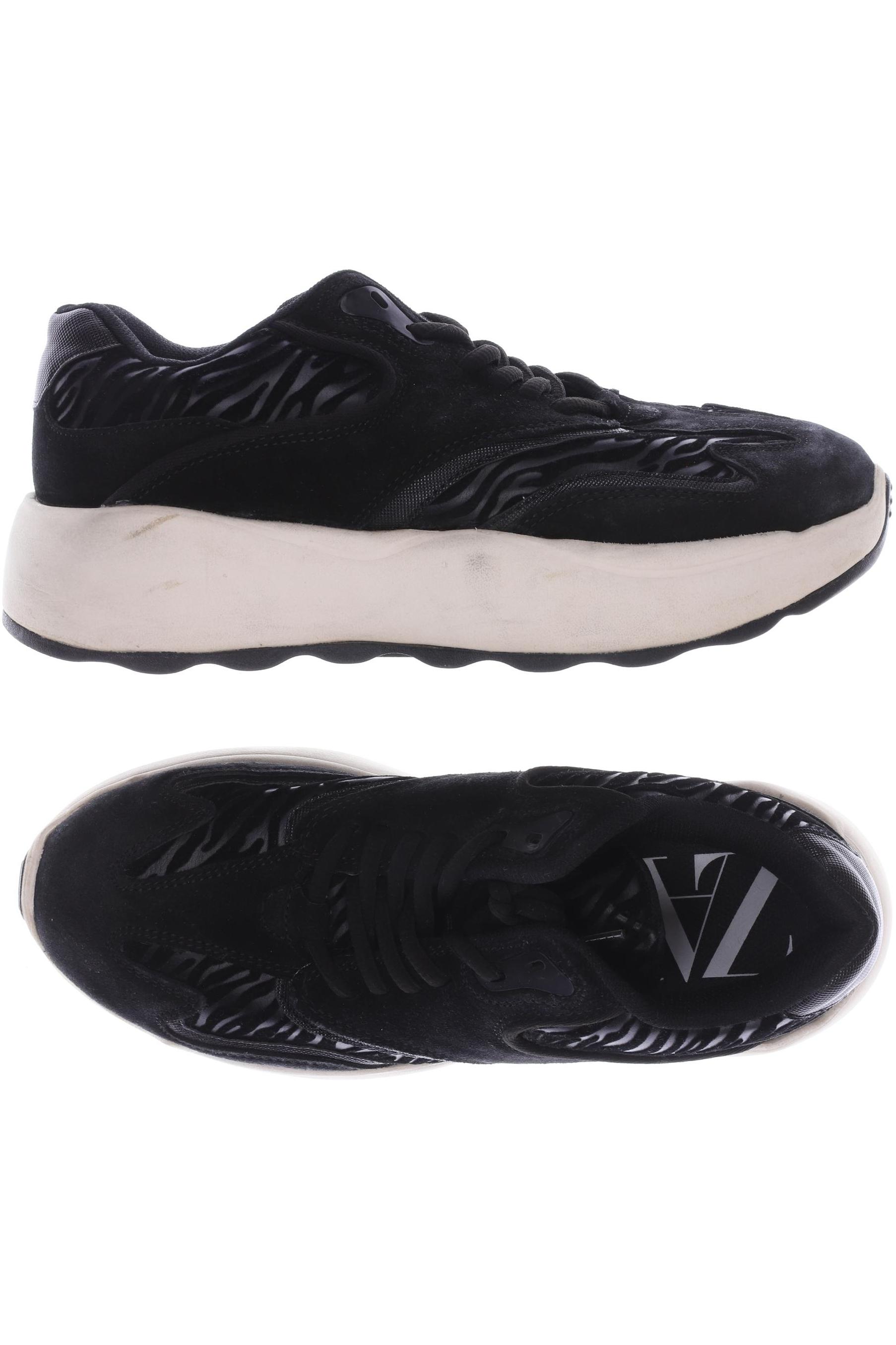 

ZARA Damen Sneakers, schwarz