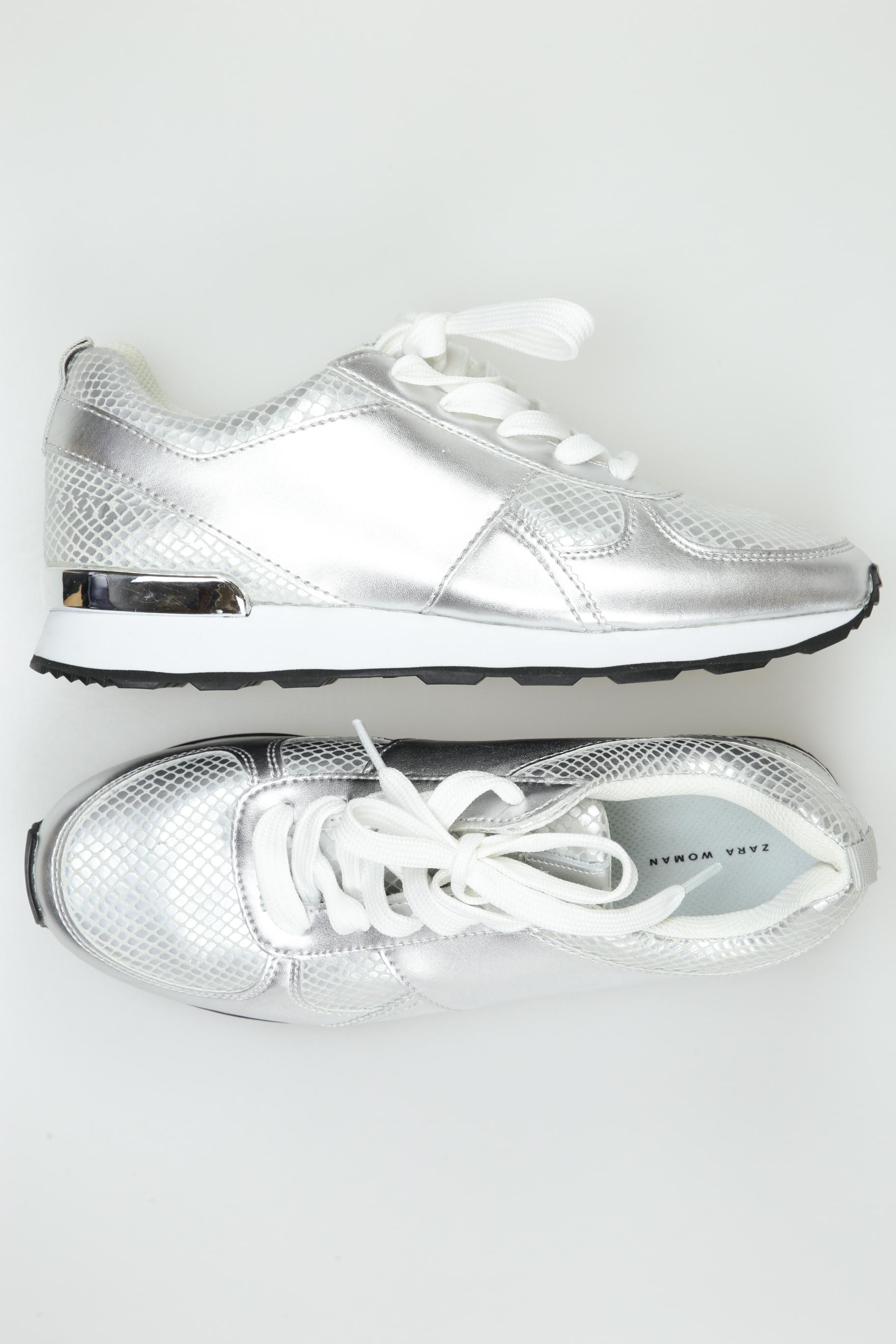 

Zara Damen Sneakers, silber, Gr. 37