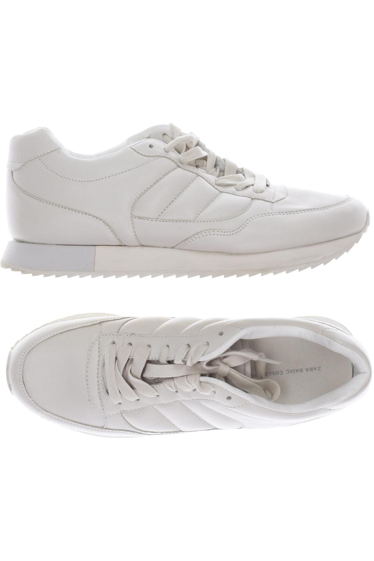 

ZARA Damen Sneakers, cremeweiß