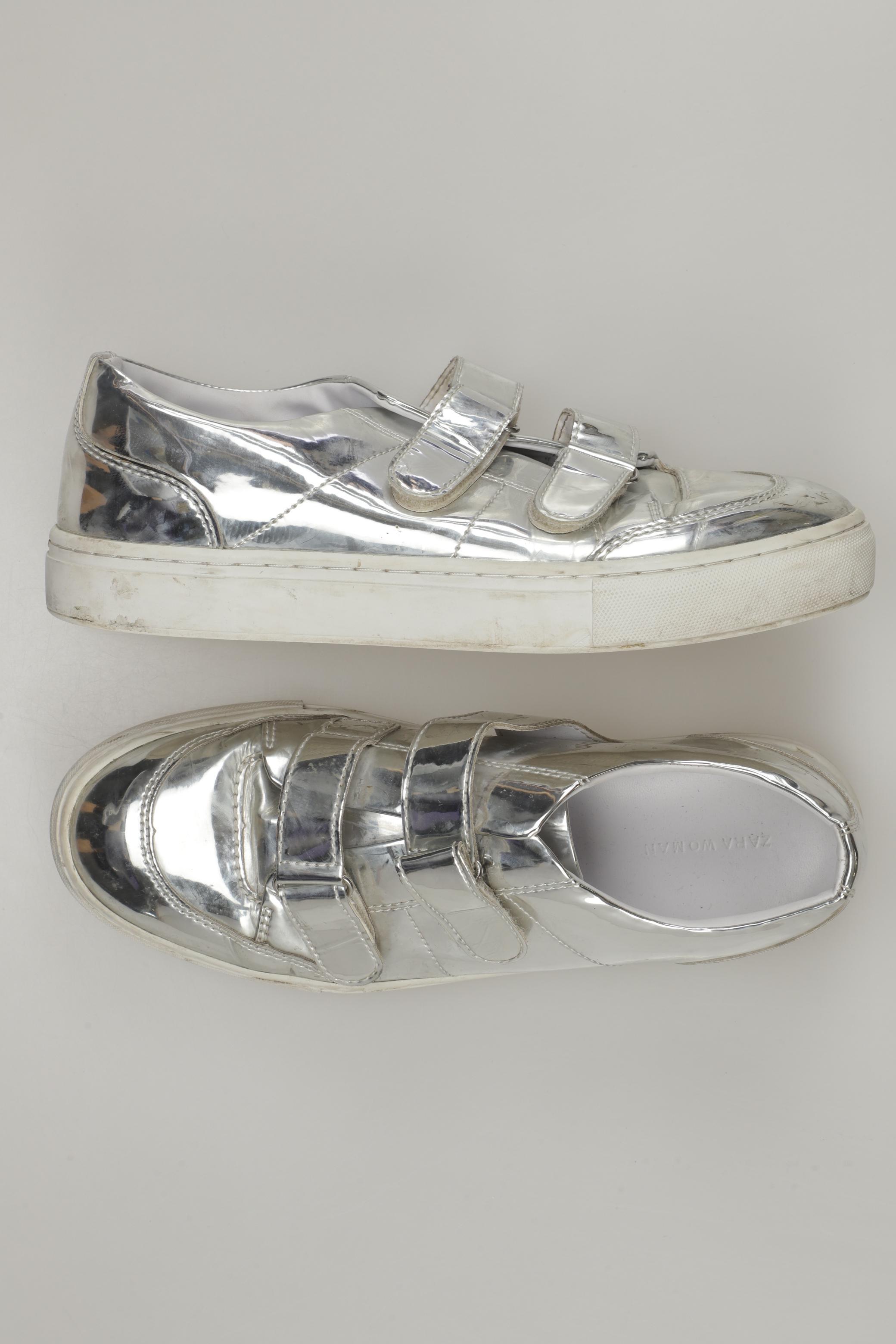 

Zara Damen Sneakers, silber, Gr. 38